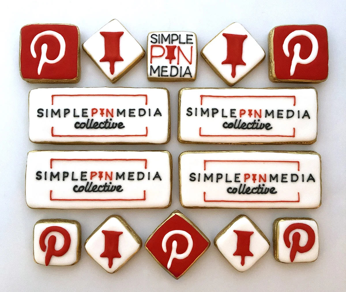 Simple Pin Media Logo Cookies