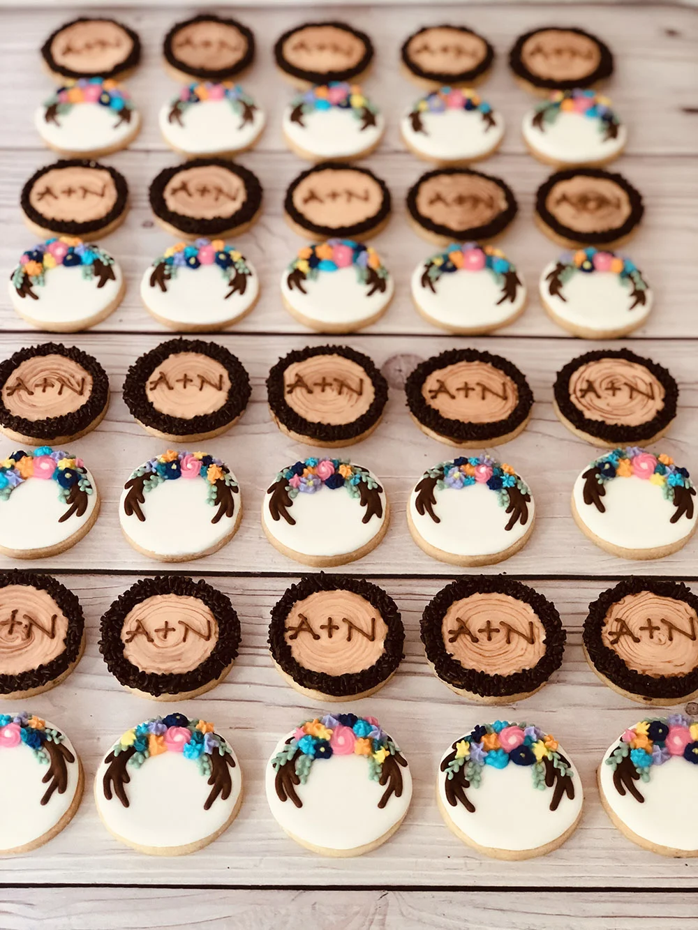 Personalized Log Slices and Antler Cookies