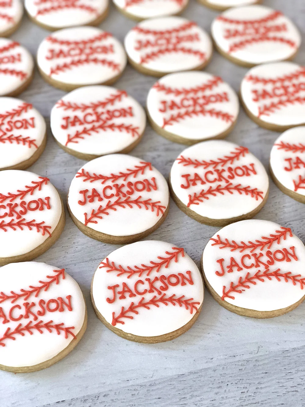Personalized Baseball Cookies