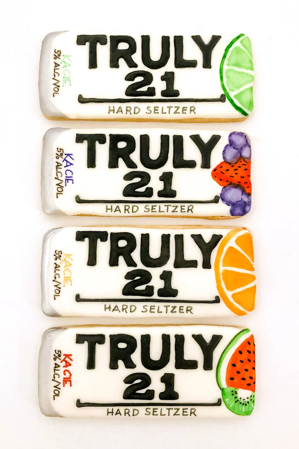 Truly 21 Personalized Birthday Cookies