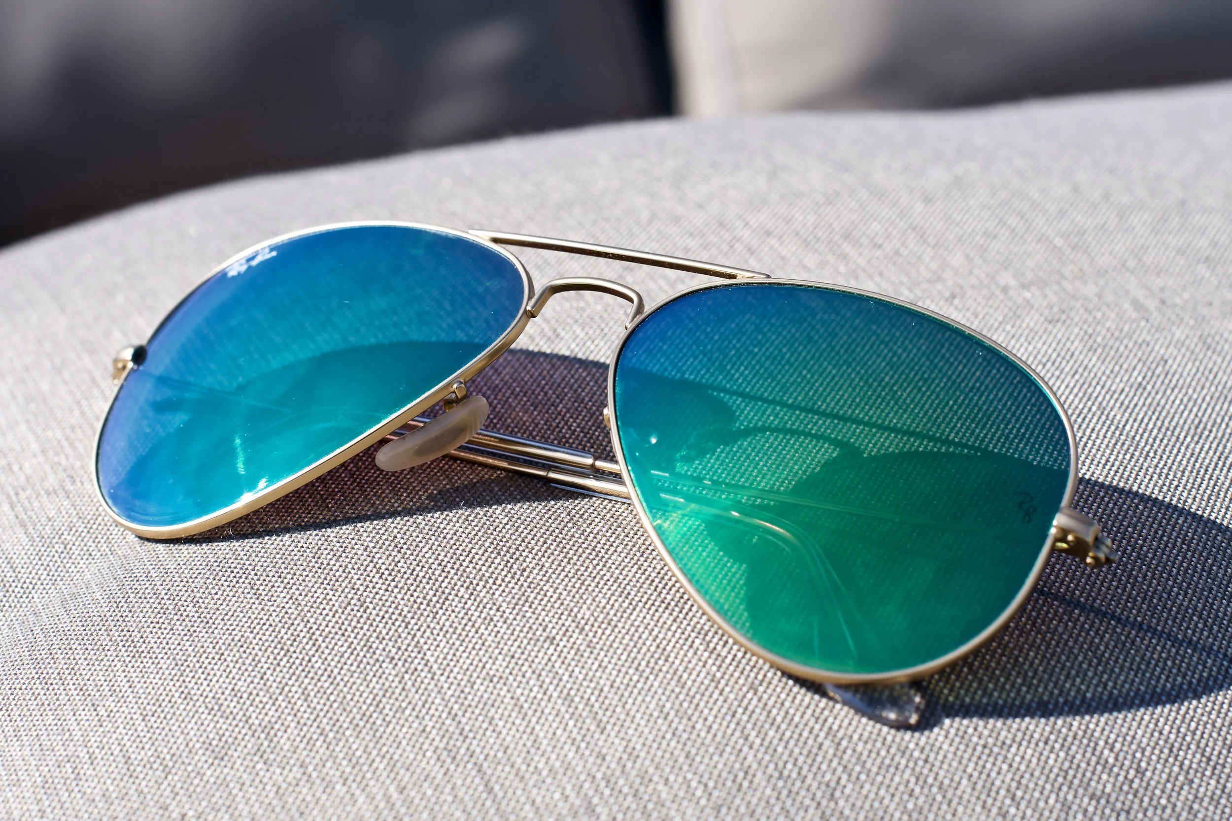Ray-Ban Aviator Flash Lenses — Gold, Green Flash