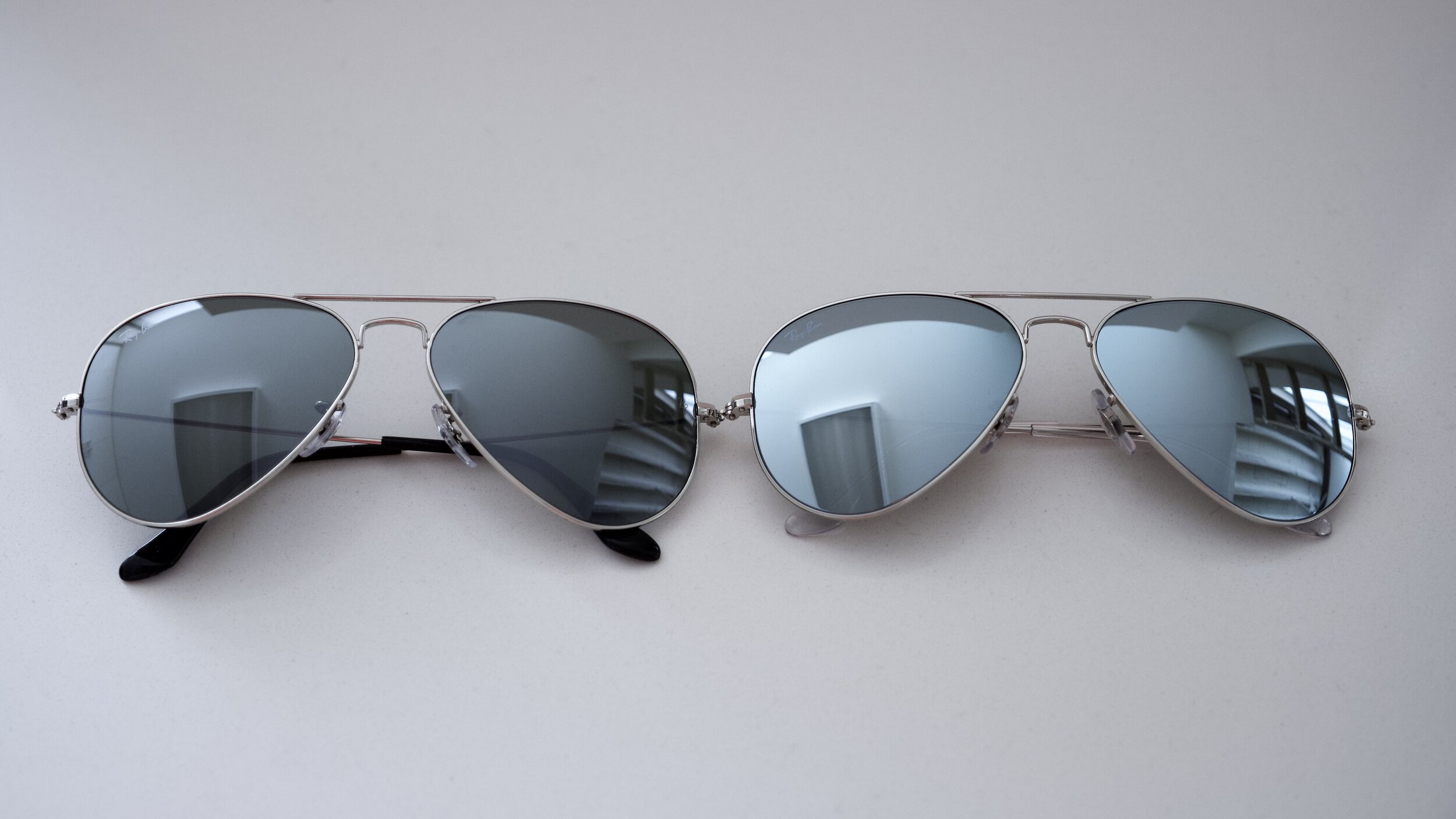 mirrored aviator sunglasses ray ban