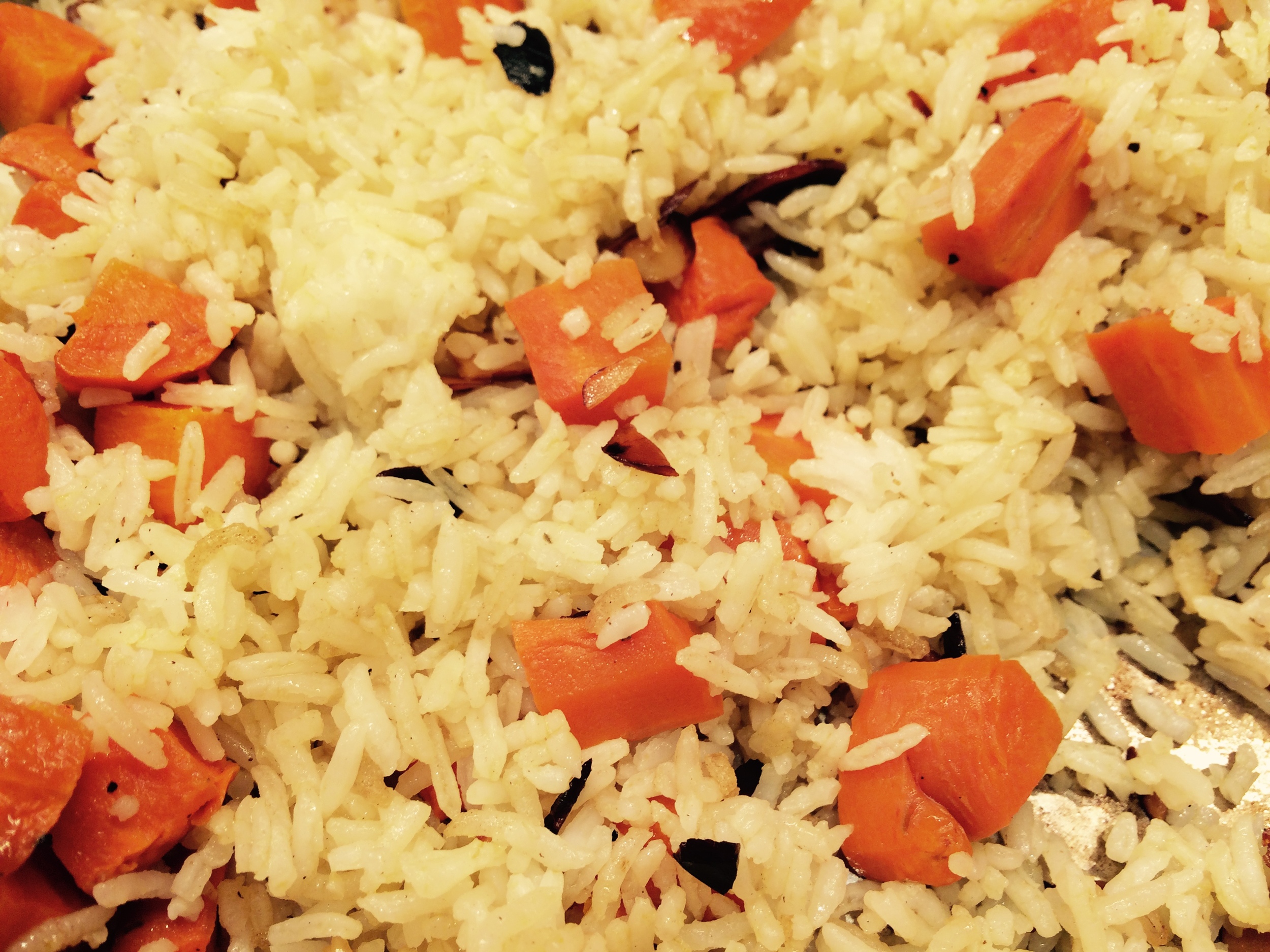 Carrot and Toasted Almond Rice