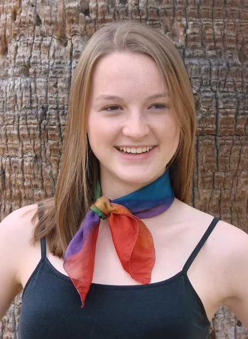 Rainbow Silk Scarf from Silk Road Spirit
