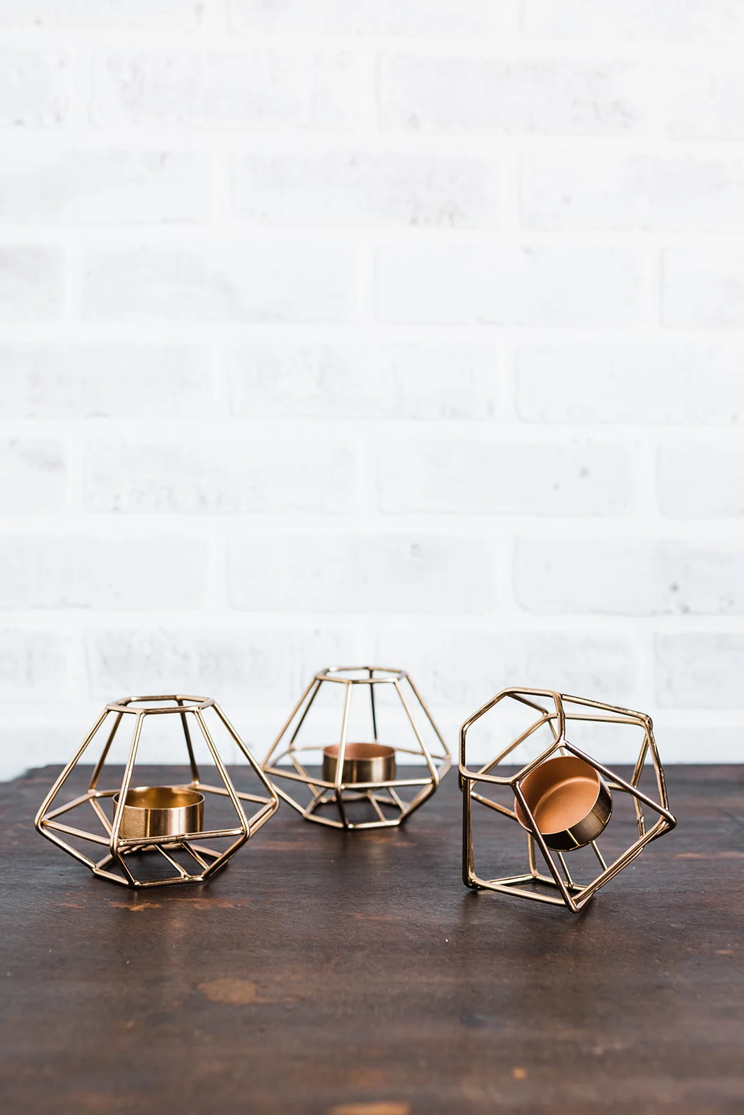 Geometric+Copper+Tea+Light+Holder