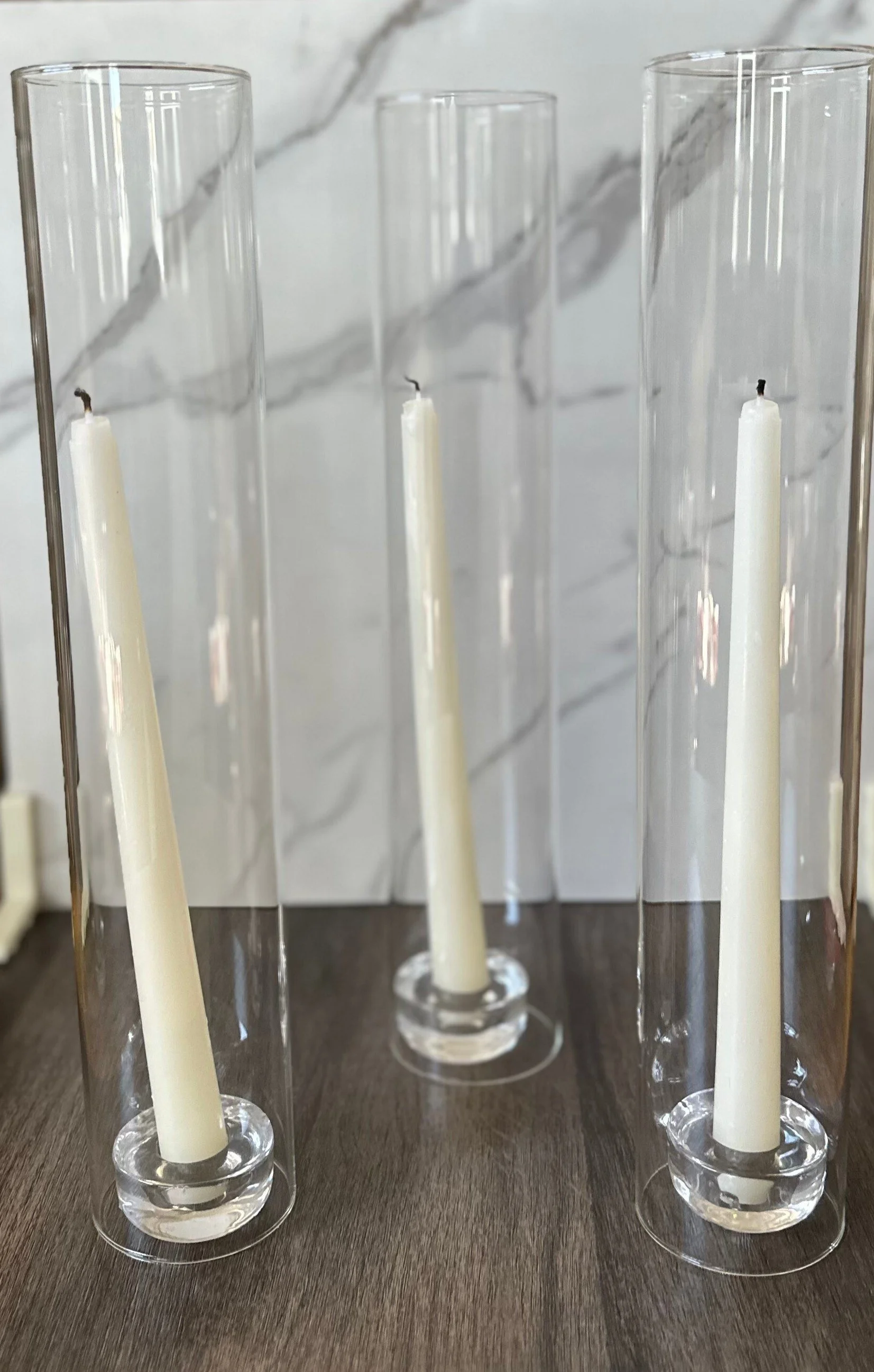 Clear Glass Candle Chimneys