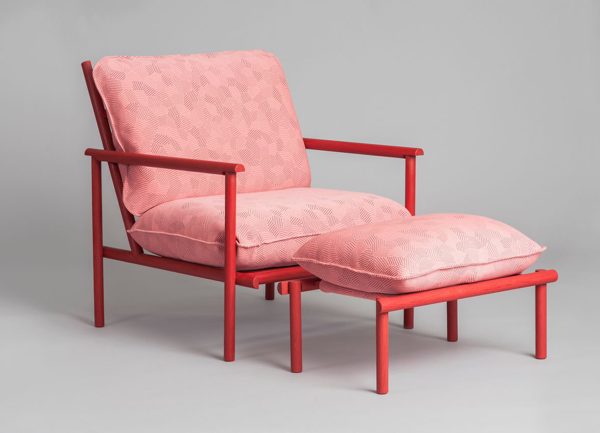 Prop Up armchair and footstool by Vera and Kyte 