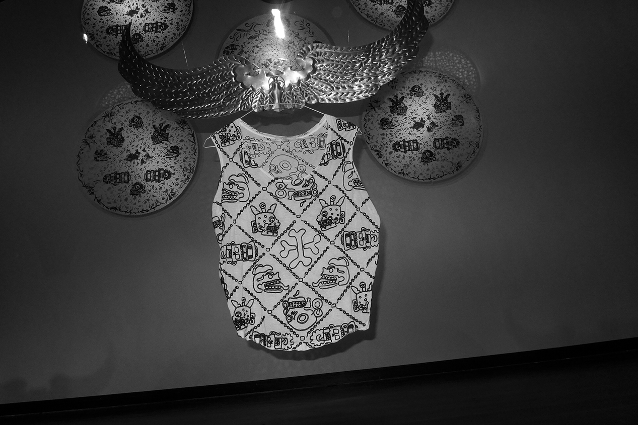 Installation of Betsabee Romero's exhibition at the Masonic Lodge, curated by Sylvia Chivaratanond