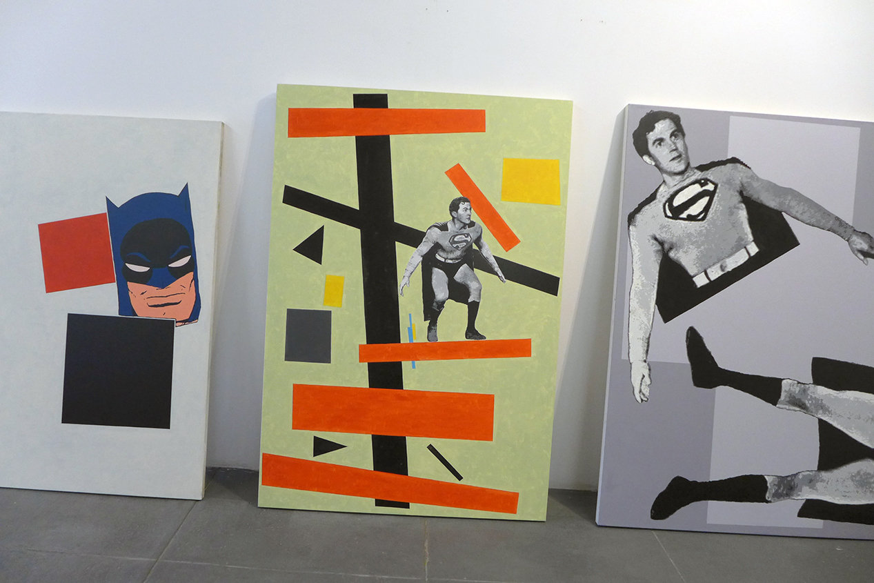 Installing After Malevich at MAMA Gallery. 