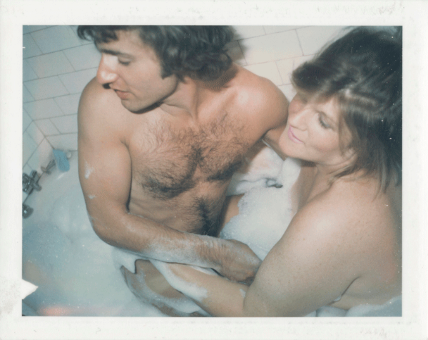 Polaroid of Gerard Malanga and Brigid Berlin by Andy Warhol