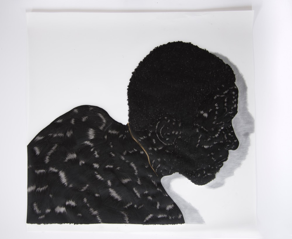  Toyin Ojih Odutola Birmingham, Study I, 2014 Charcoal and graphite on Mylar 21 x 23 in. 30 x 32 1/2 x 1 1/2 in. (framed) © Toyin Ojih Odutola. Courtesy of the artist and Jack Shainman Gallery, New York 