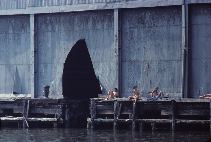  Shelley Seccombe Sunbathing on the Edge, 1978 Color photograph, 13 x 19 in. Courtesy the artist 