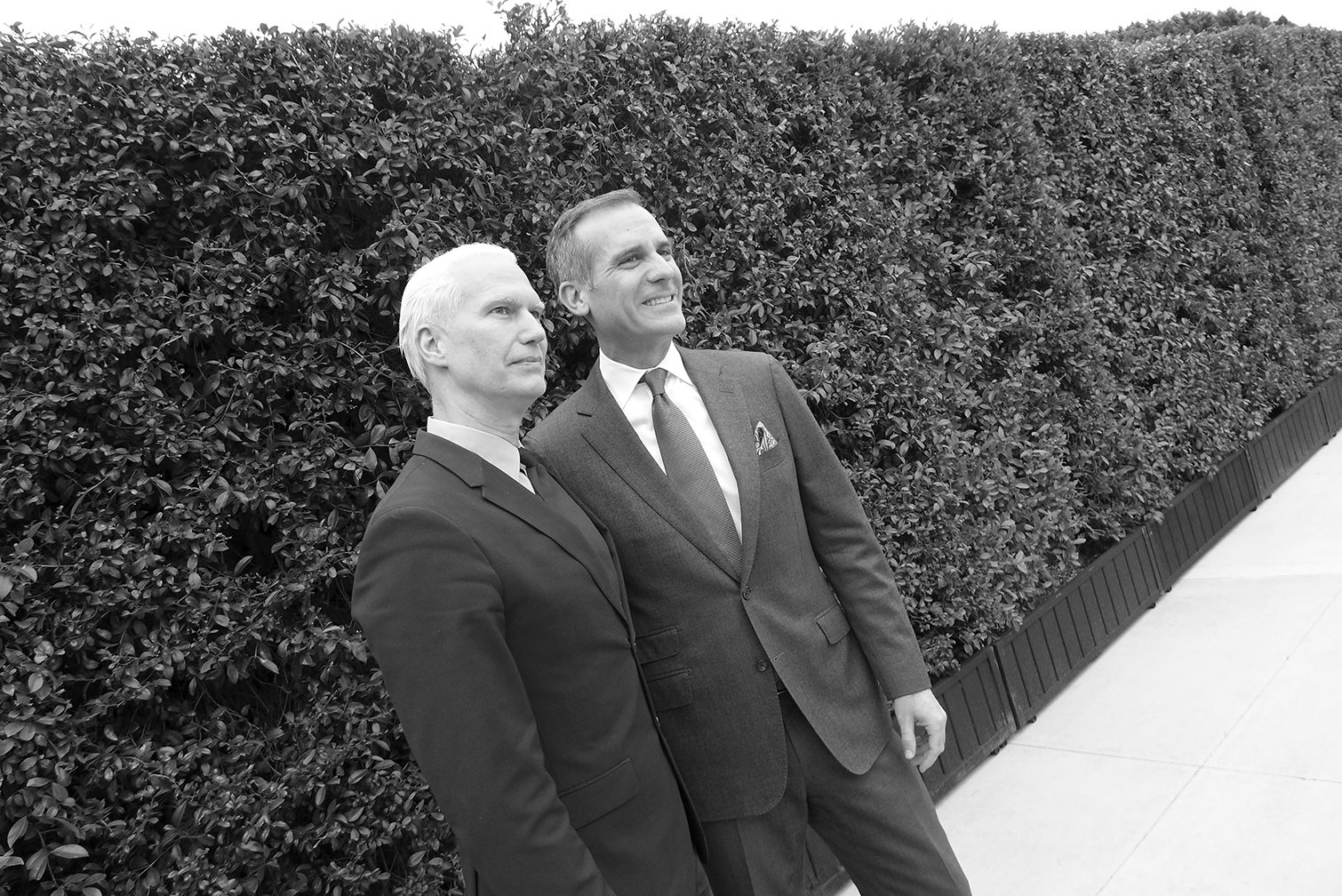 Klaus Biesenbach and Eric Garcetti 