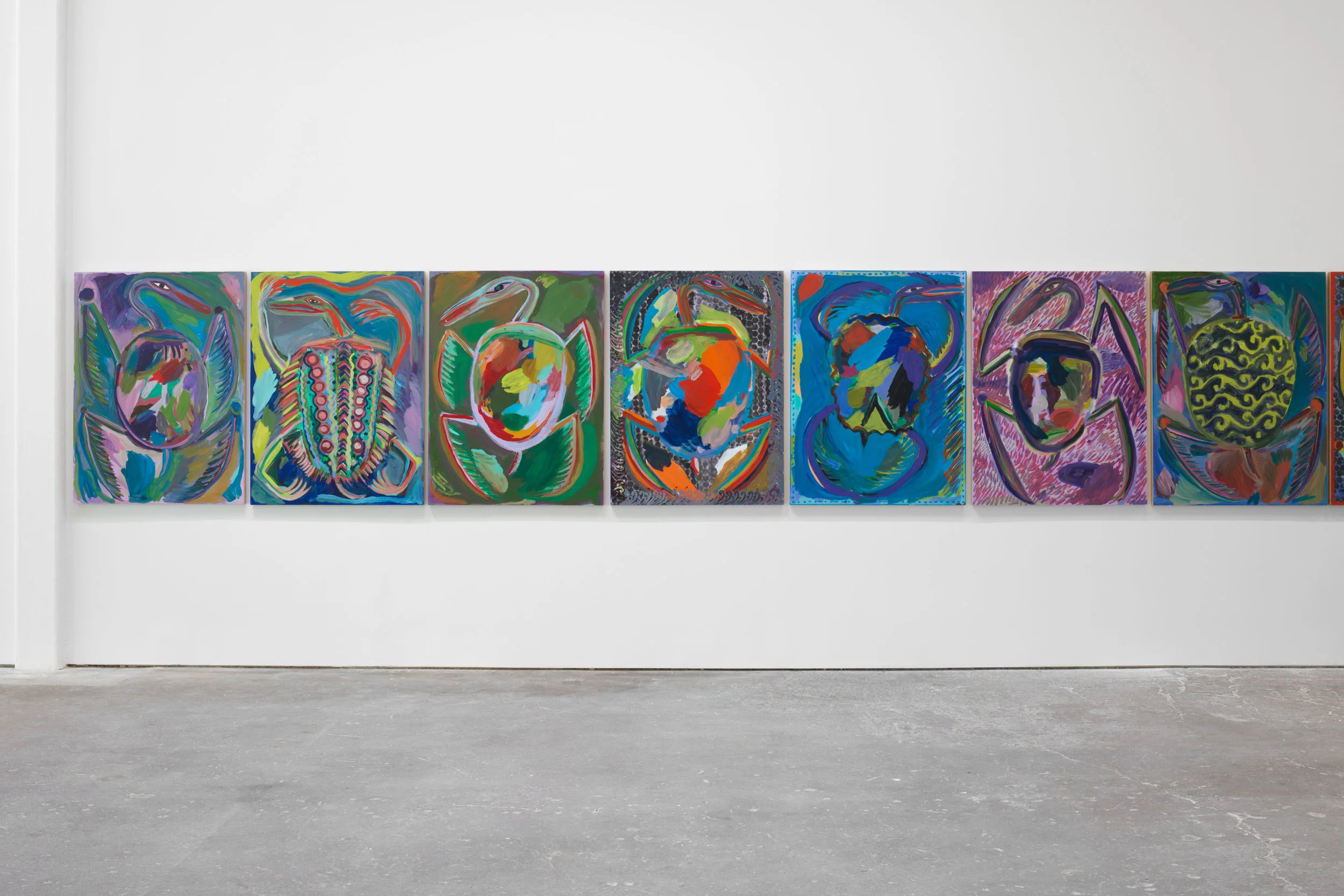 Installation view, Josh Smith: Emo Jungle , David Zwirner, New York, 2019. Courtesy David Zwirn.