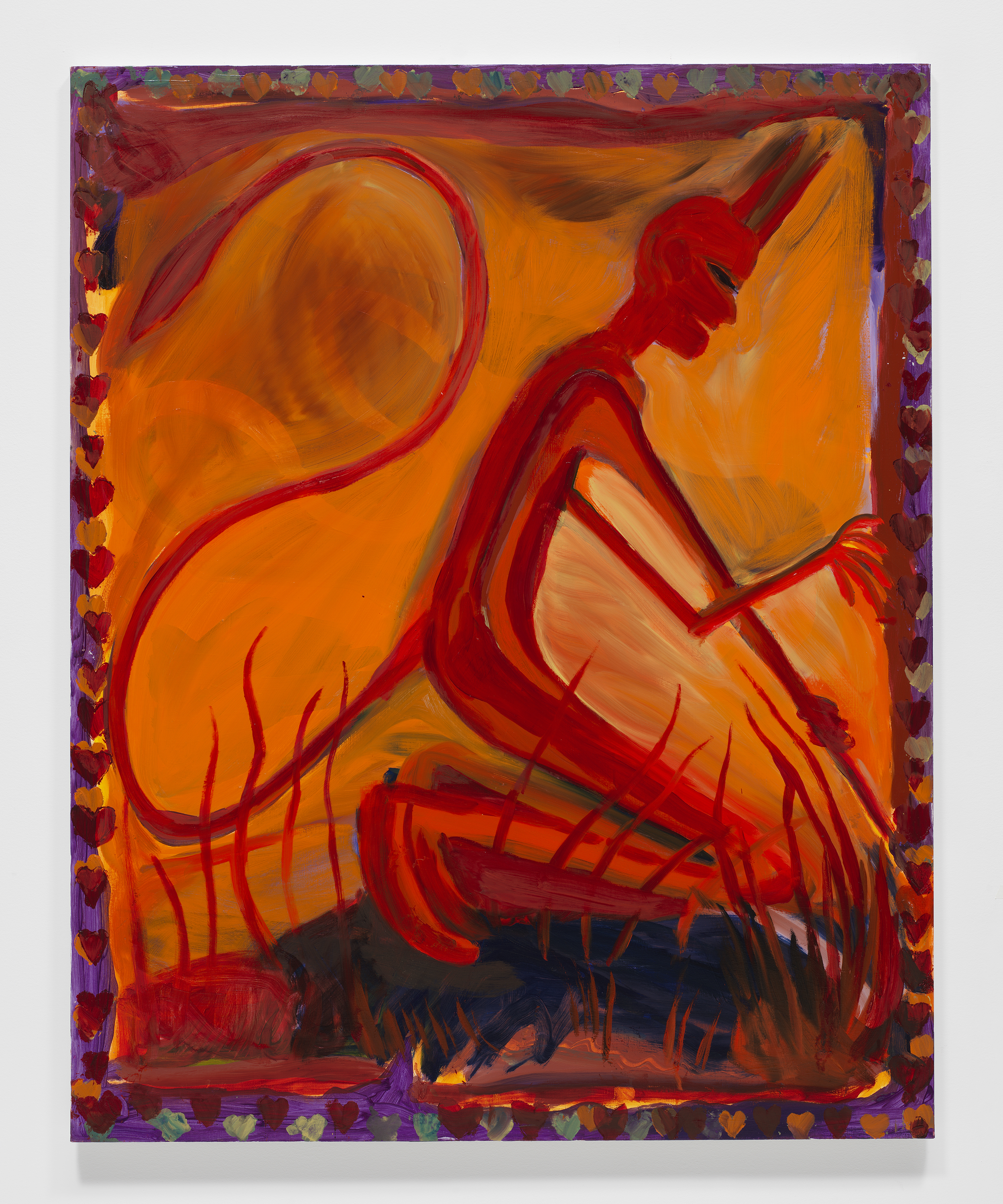   Josh Smith,   Devil , 2019, Oil on linen, 60 x 48 inches, 152.4 x 121.9 cm 