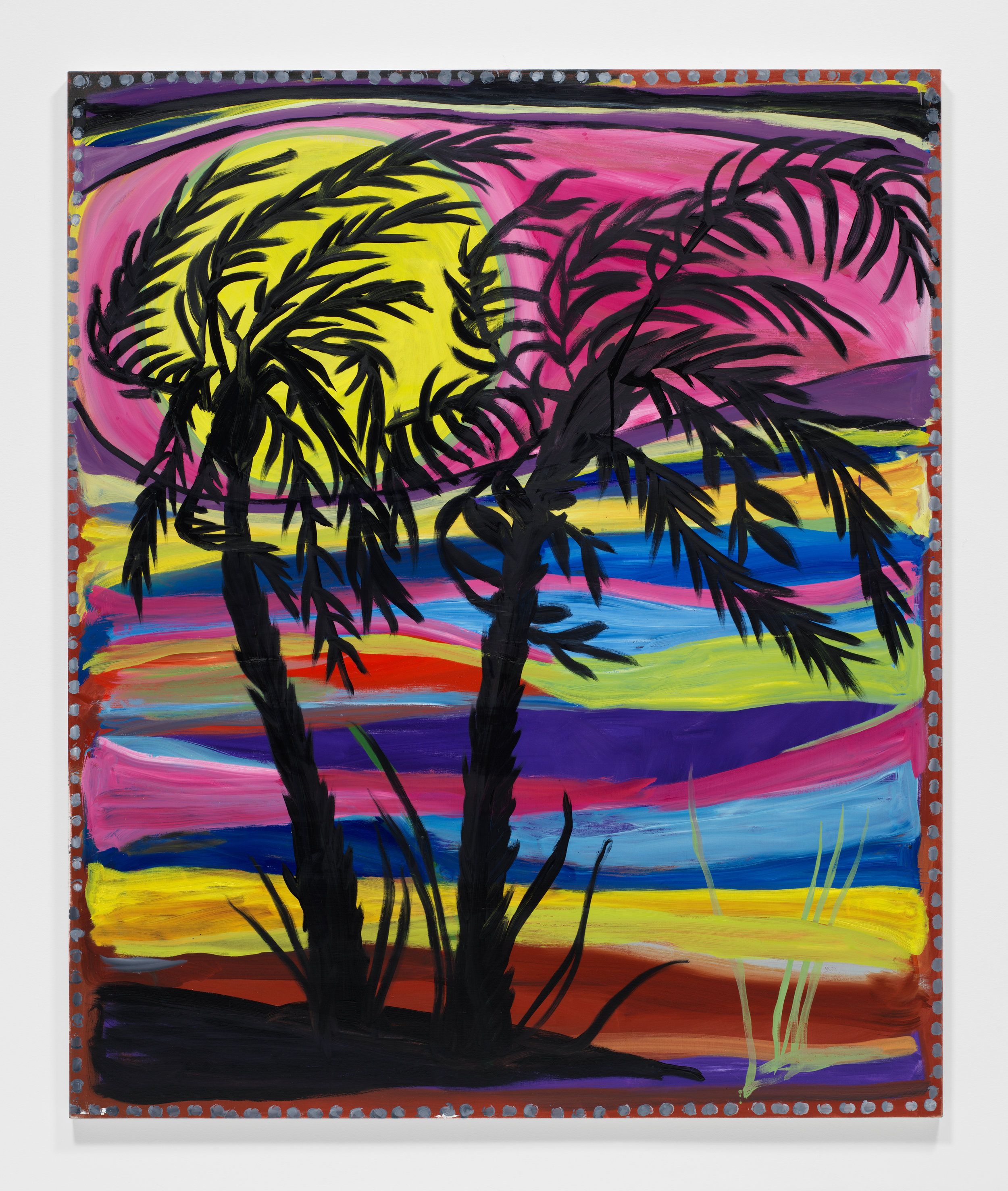  Josh Smith,   Palms #1 ,  2019, Oil on linen, 72 x 60 inches, 182.9 x 152.4 cm 
