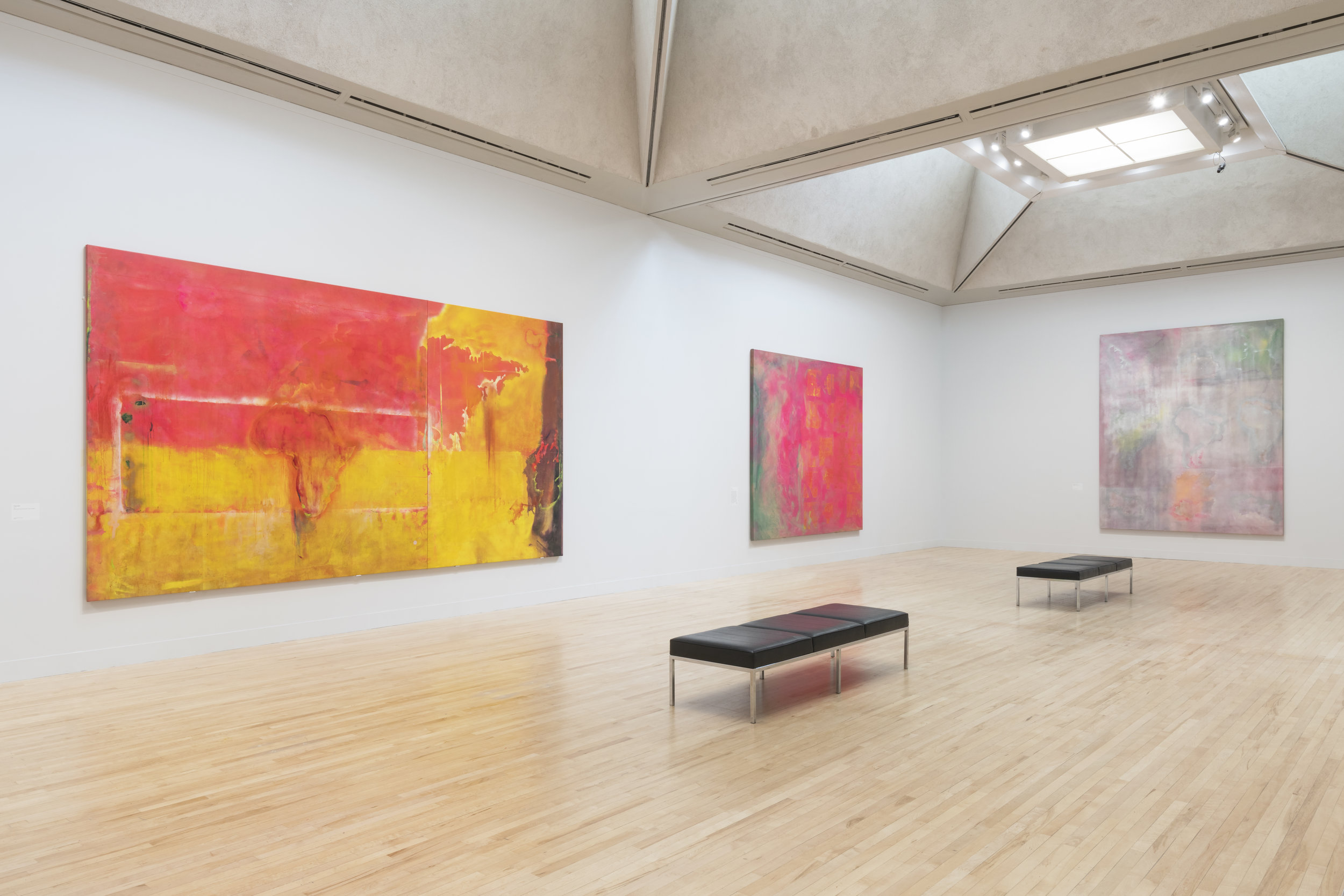  Installation View,  Frank Bowling  at Tate Britain (31 May - 26 August 2019). Tate Photography, Matt Greenwood 