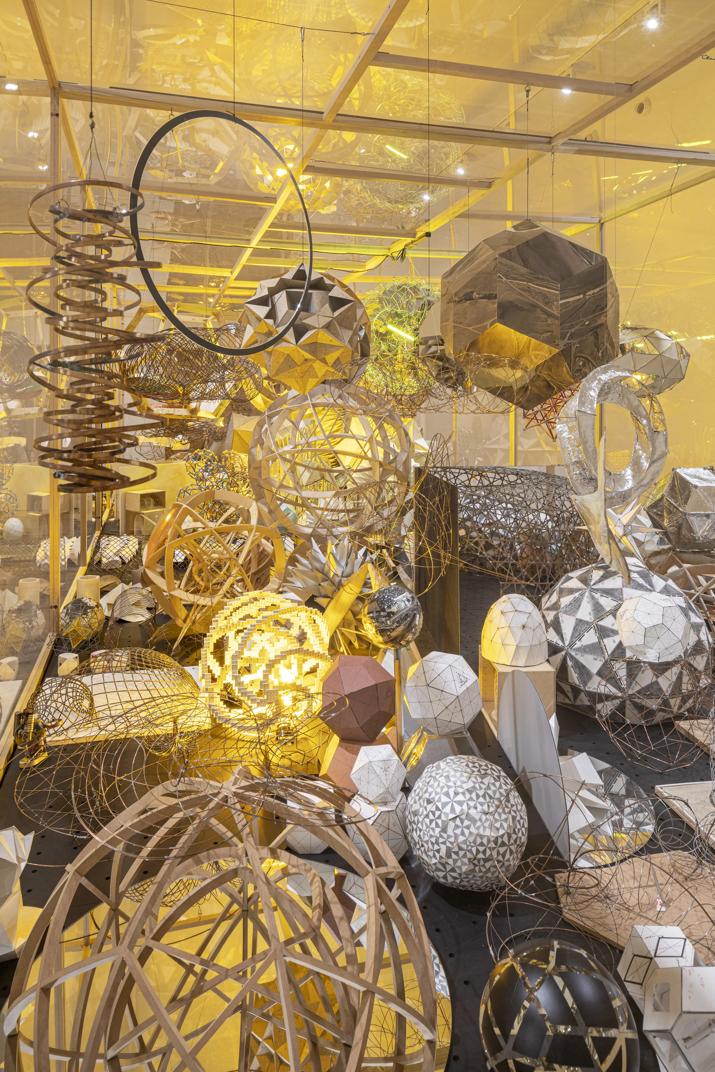 Olafur Eliasson in collaboration with Einar Thorsteinn Model room 2003 Wood table with steel legs, mixed media models, maquettes, prototypes Dimension variable Installation view: Tate Modern, London Photo: Anders Sune Berg Moderna Museet, Stockholm. Purchase 2015 funded by The Anna-Stina Malmborg and Gunnar Höglund Foundation. © 2003 Olafur Eliasson