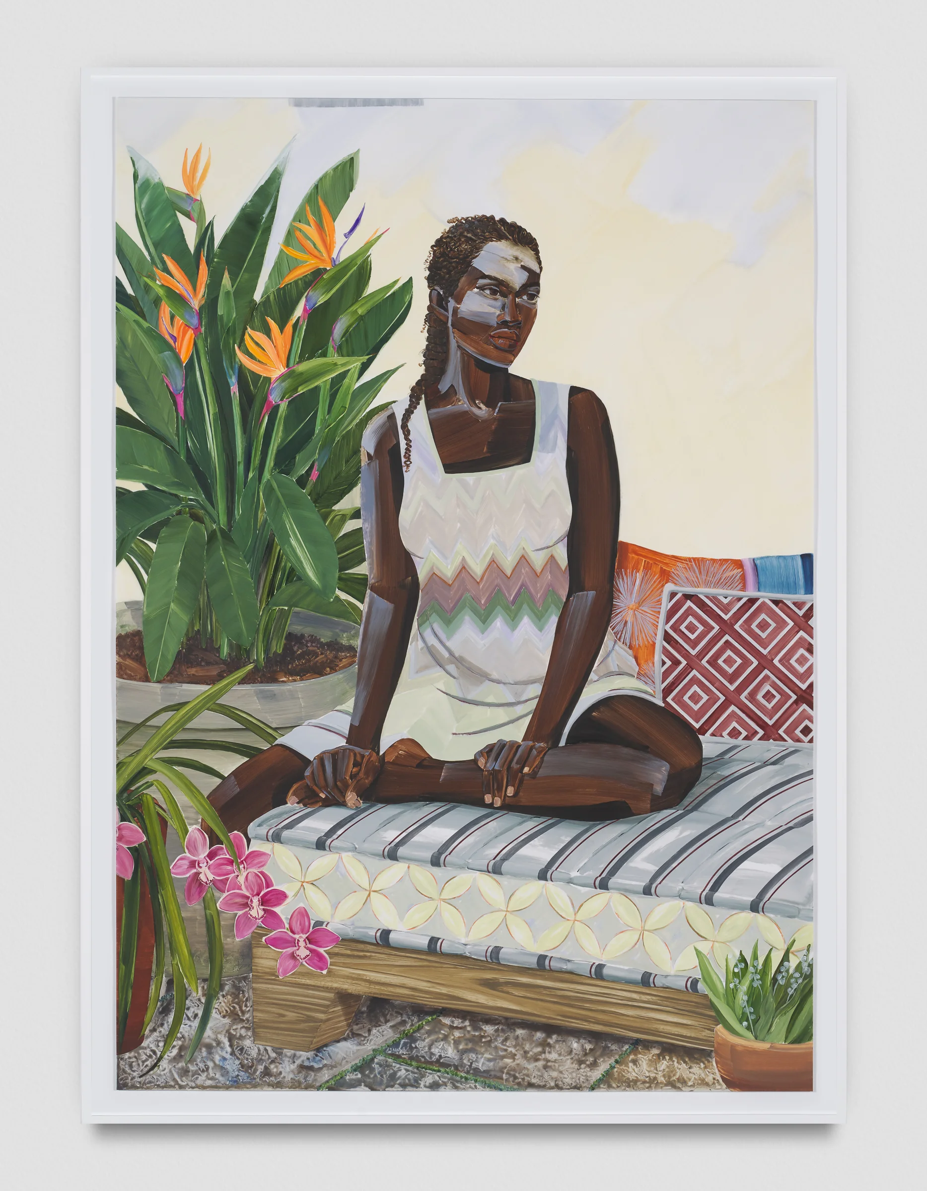 Greg Breda Breadth...Width...Depth..., 2019 Acrylic on vellum 74 x 52 x 2 inches Photo by Elon Schoenholz