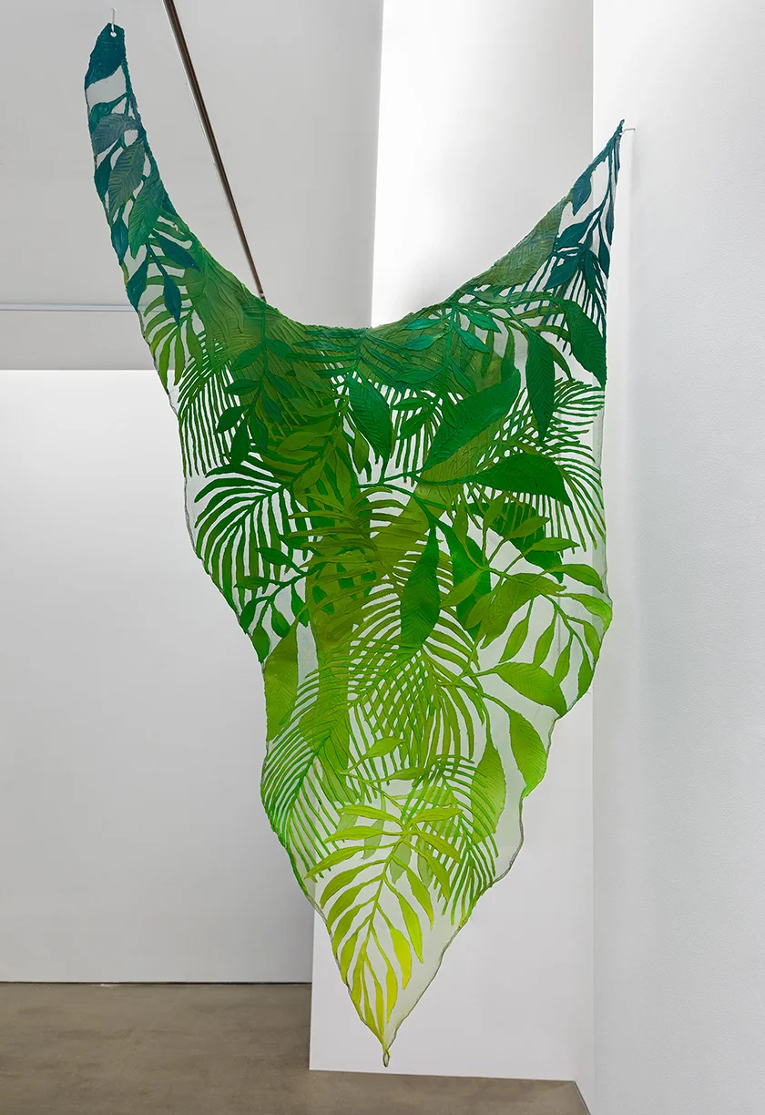 Adrienne Elise Tarver Untitled, 2019 Caulking and acrylic on wire mesh 84 h x 40 w in 213.36 h x 101.60 w cm