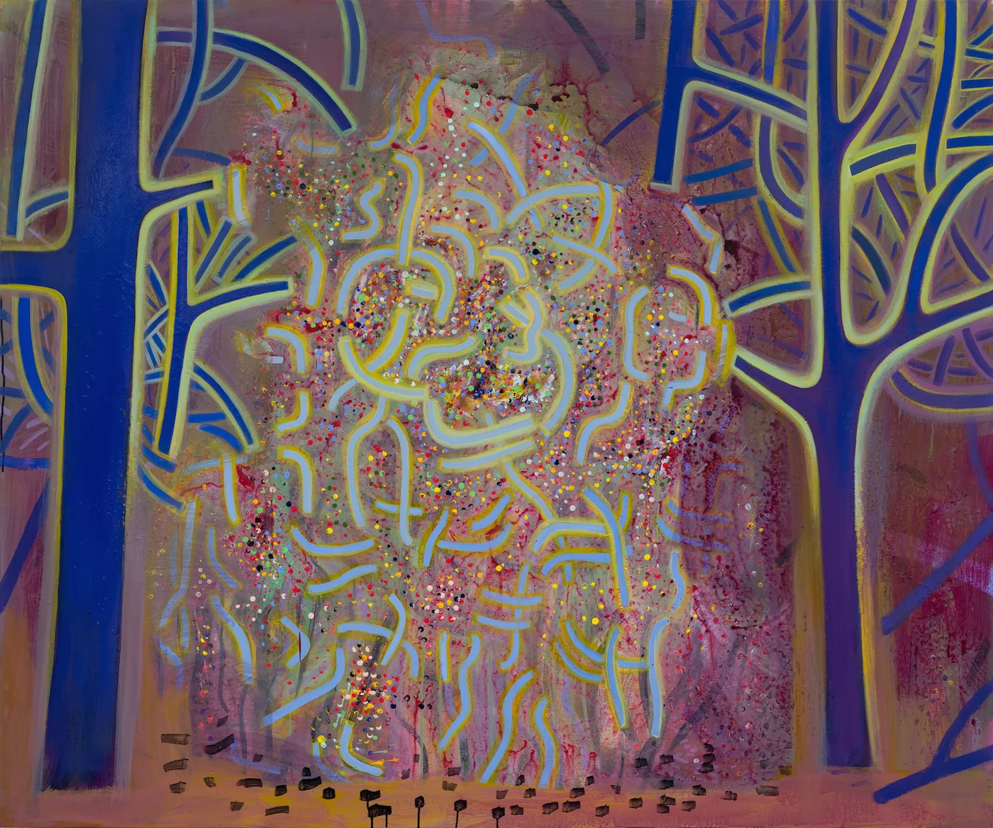 Jennifer Coates Crepuscular, 2019 Acrylic on canvas 60 h x 72 w in 152.40 h x 182.88 w cm