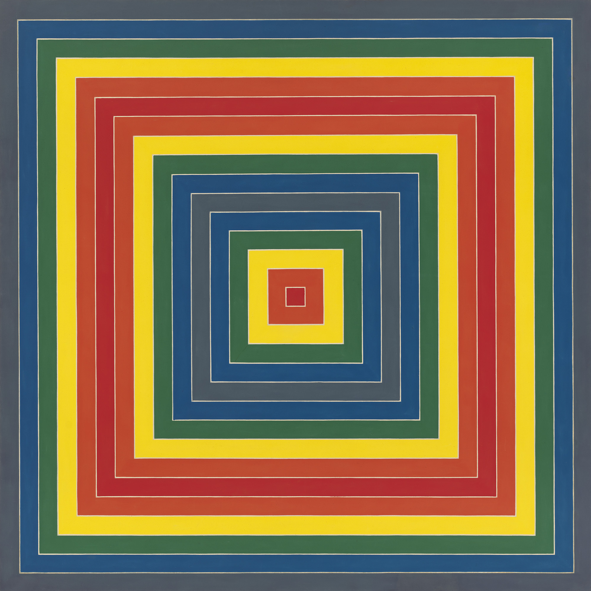  Frank Stella,  Gran Cairo , 1962. Alkyd on canvas, 85 9/16 × 85 9/16 in. (217.3 × 217.3 cm). Whitney Museum of American Art, New York; purchase with funds from the Friends of the Whitney Museum of American Art 63.34. © 2019 Frank Stella/Artists Righ