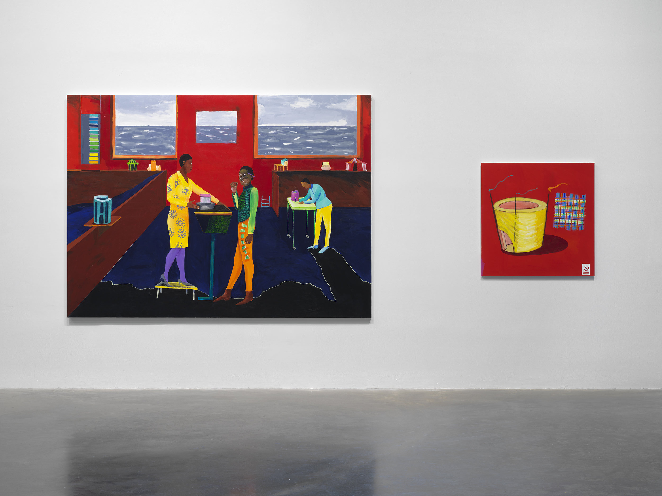  “Lubaina Himid: Work from Underneath,” 2019. Exhibition view: New Museum, New York. Photo: Dario Lasagni 