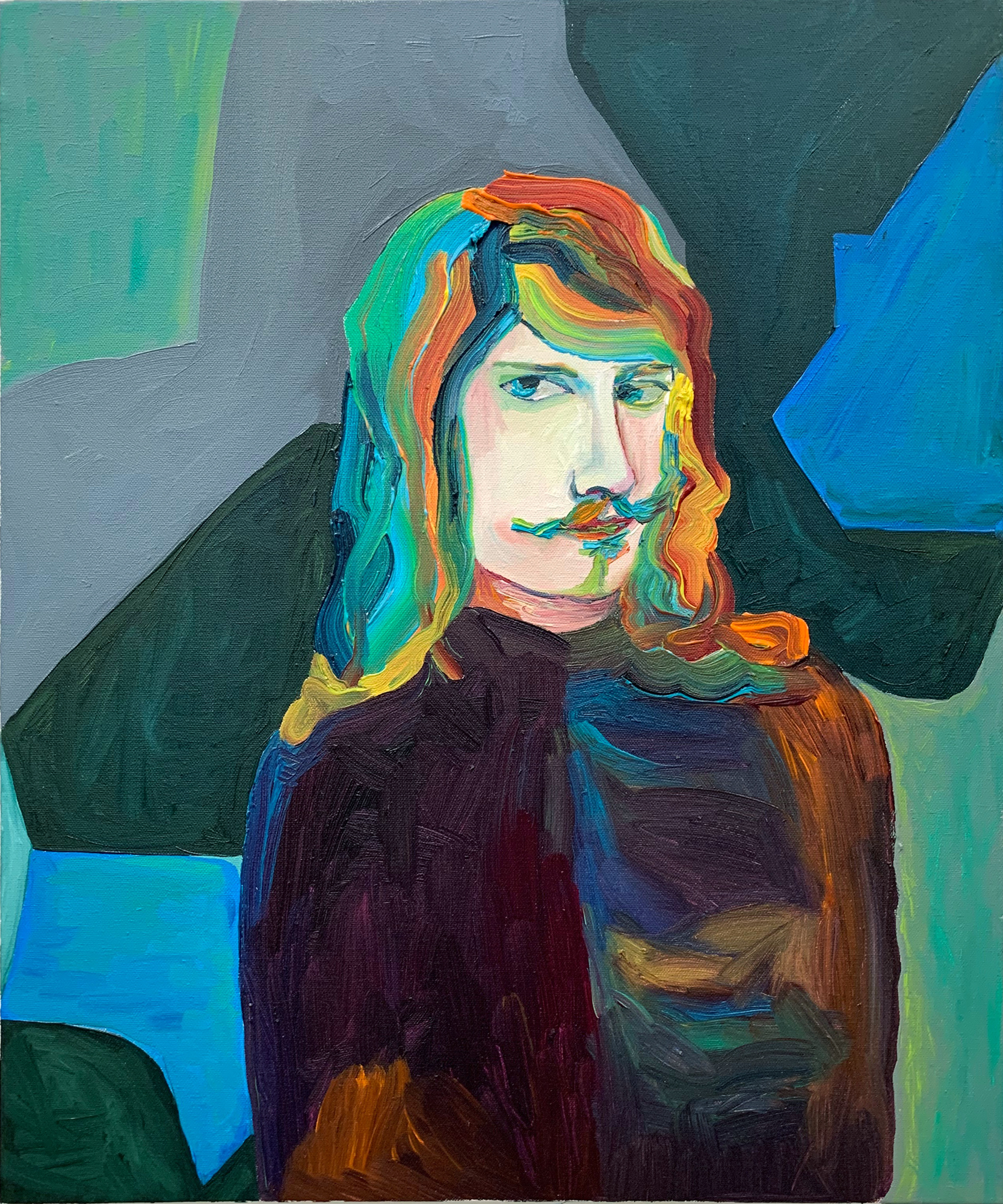  Edie Beaucage  Louis , 2019 Oil on canvas 24 x 20 in (61 x 50.8 cm) Image courtesy of the artist and Luis De Jesus Los Angeles. 