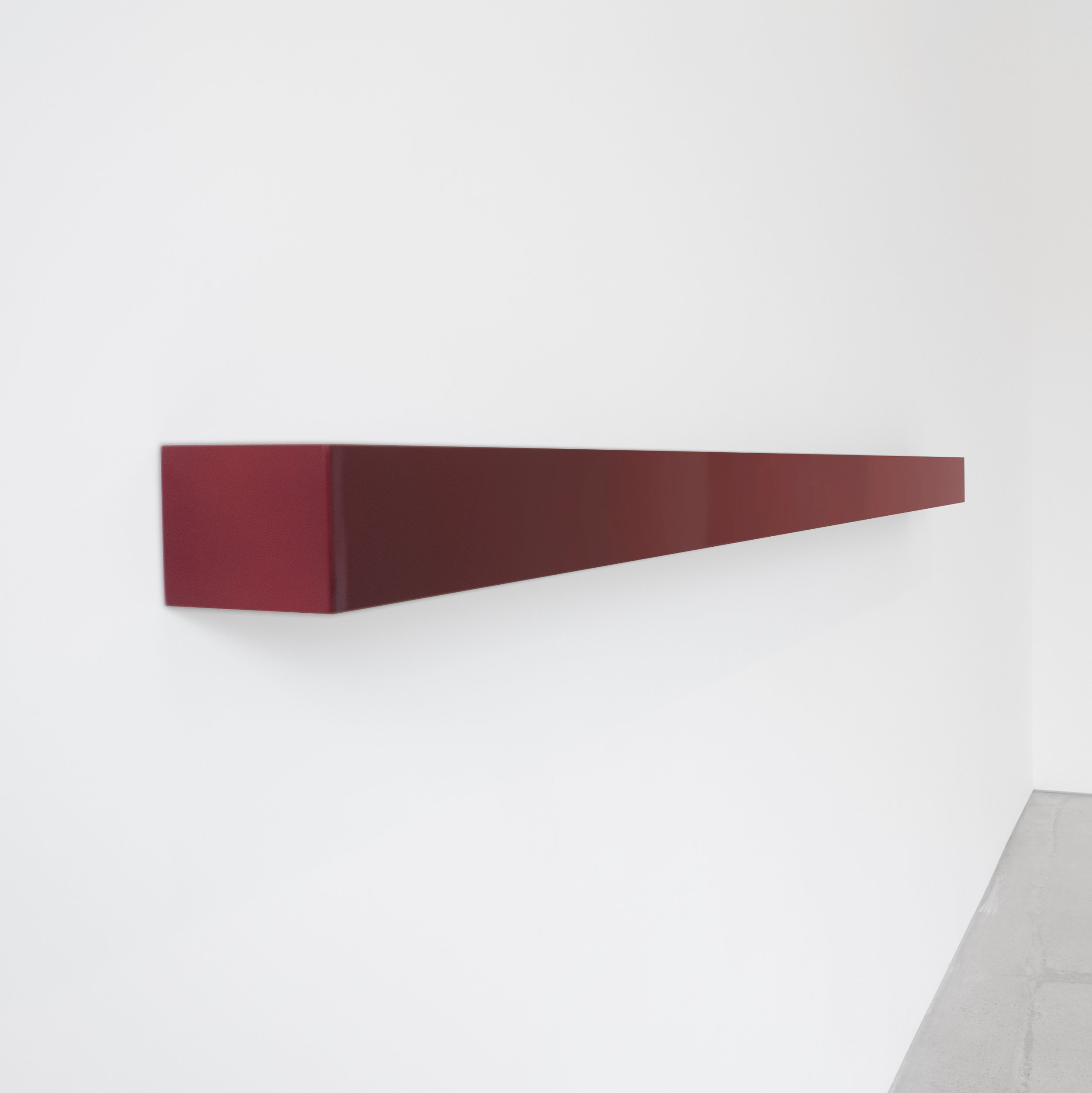  John McCracken Kanoon 2000 Lacquer, Polyester Resin, Fiberglass on Plywood  4.5 x 96 x 5.5 inches 
