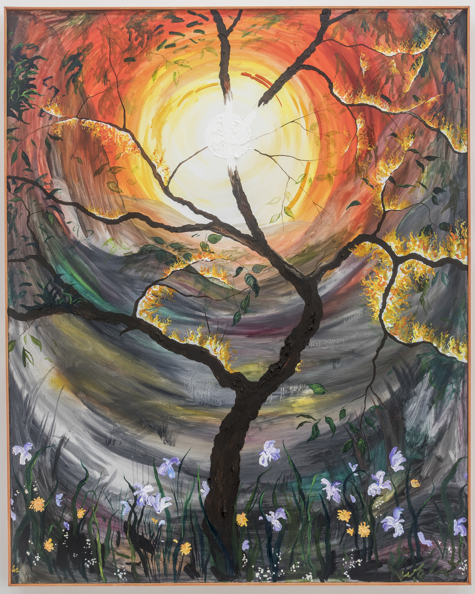   The Sun Hung Low #3  2019 oil on canvas (in artist's frame) 60x48 inches 