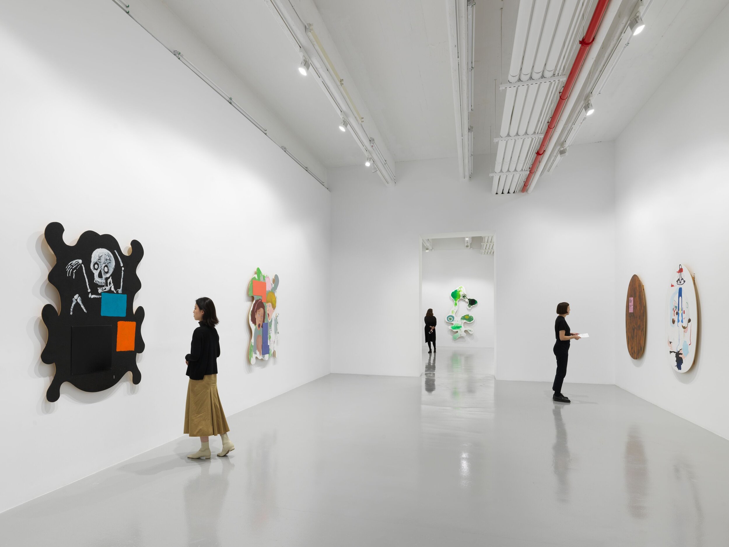  Installation view, ‘Mike Kelley. Timeless Painting,’ Hauser &amp; Wirth New York, 22nd Street, 2019. © Mike Kelley Foundation for the Arts. All Rights Reserved/VAGA at ARS, NY Courtesy the Foundation and Hauser &amp; Wirth Photo: Dan Bradica 