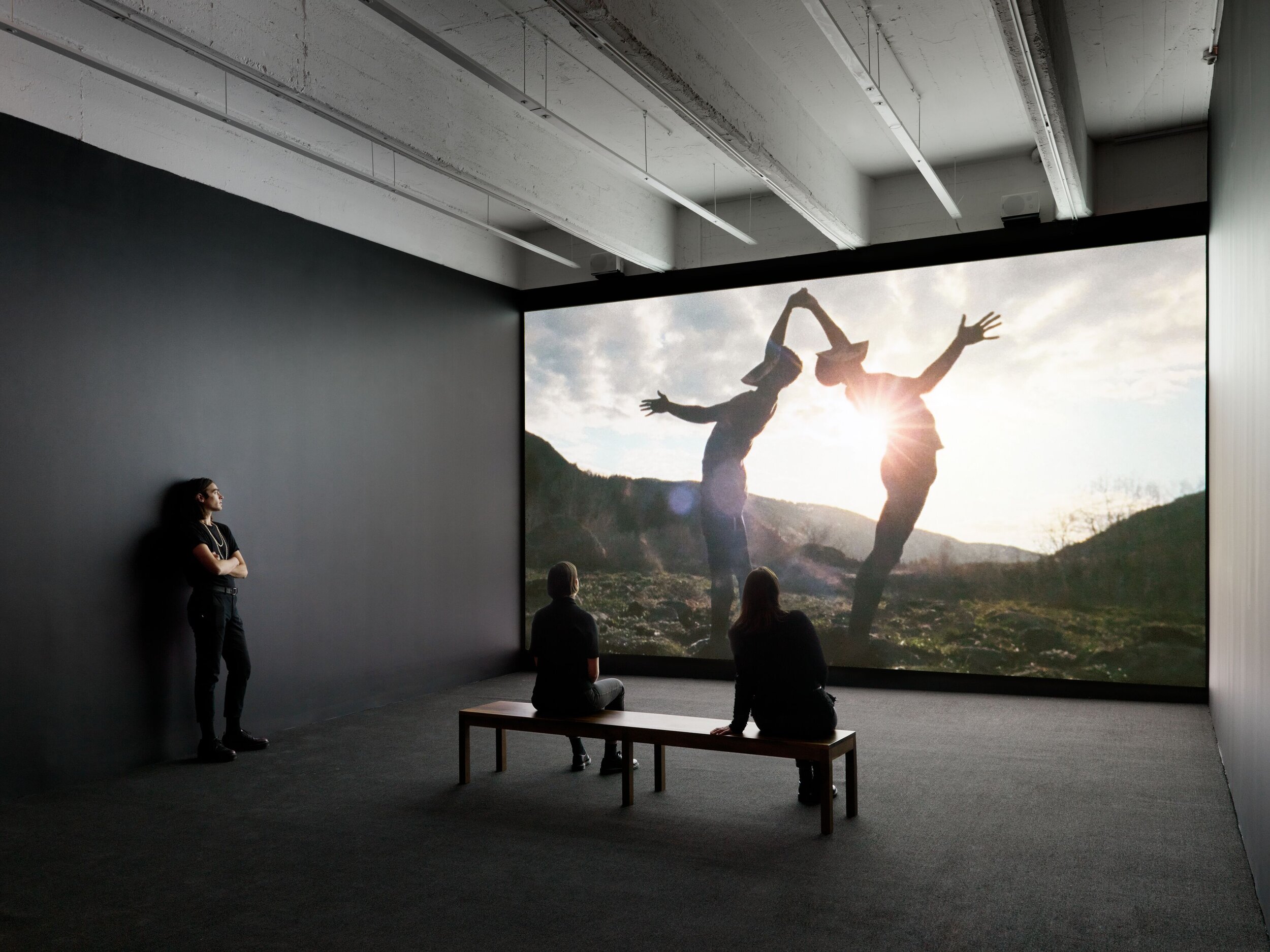  Installation view, Rashid Johnson ‘The Hikers,’ Hauser &amp; Wirth New York, 22nd Street, 2019. © Rashid Johnson Courtesy the artist and Hauser &amp; Wirth Photo: Dan Bradica 