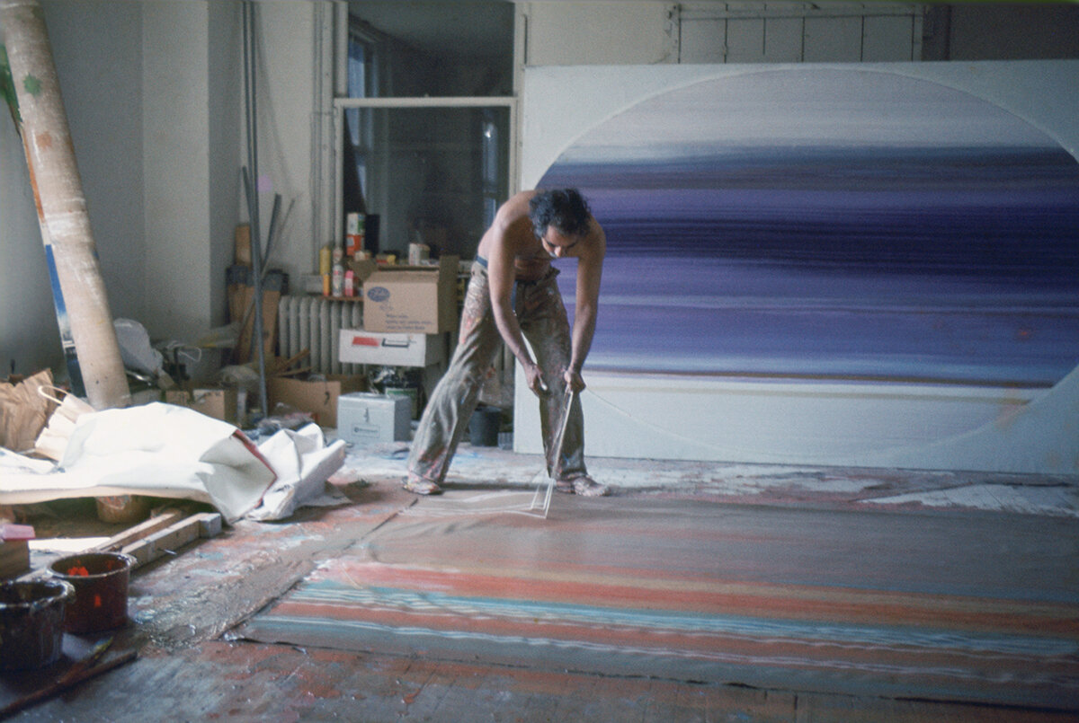 Ed Clark in his studio 1972 