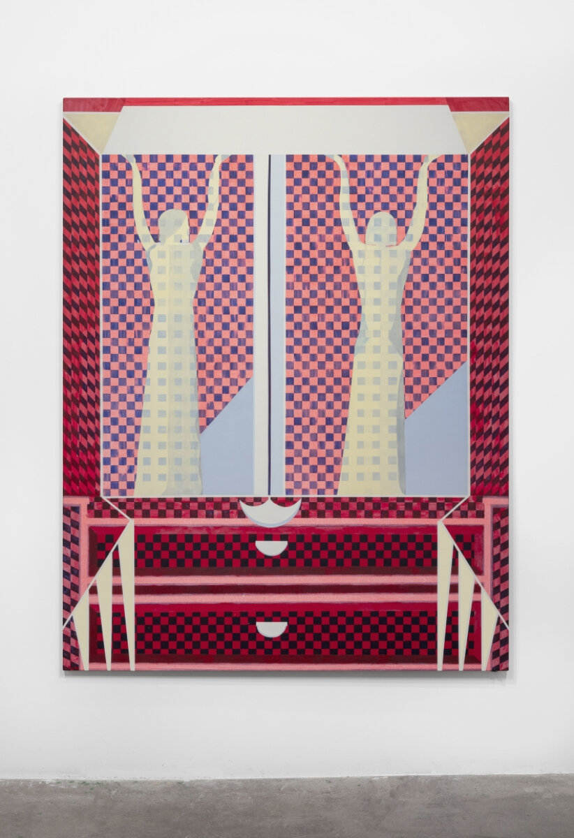  Alex Heilbron   High Esteem , 2019  Acrylic on canvas  72 x 54 x 1 ¼  / 182.9 x 137.2 x 3.2 cm  AH001 Courtesy of Meliksetian | Briggs, Los Angeles Photos: Evan Bedford and Max Cleary 