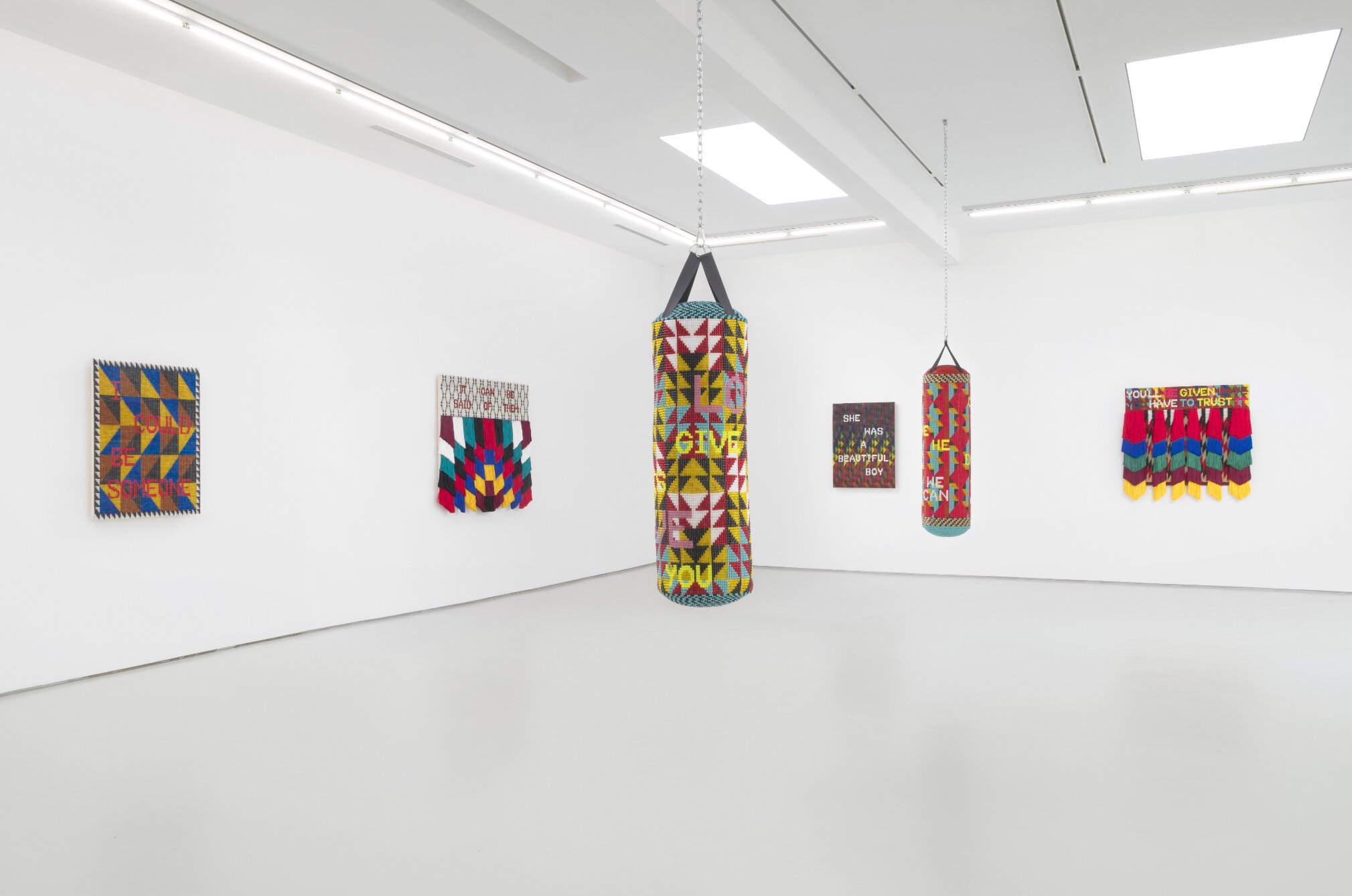  Installation View   Jeffrey Gibson, It Can Be Said of Them : January 9 - February 20, 2021   Courtesy of the artist and Roberts Projects, Los Angeles, California; Photo Robert Wedemeyer  