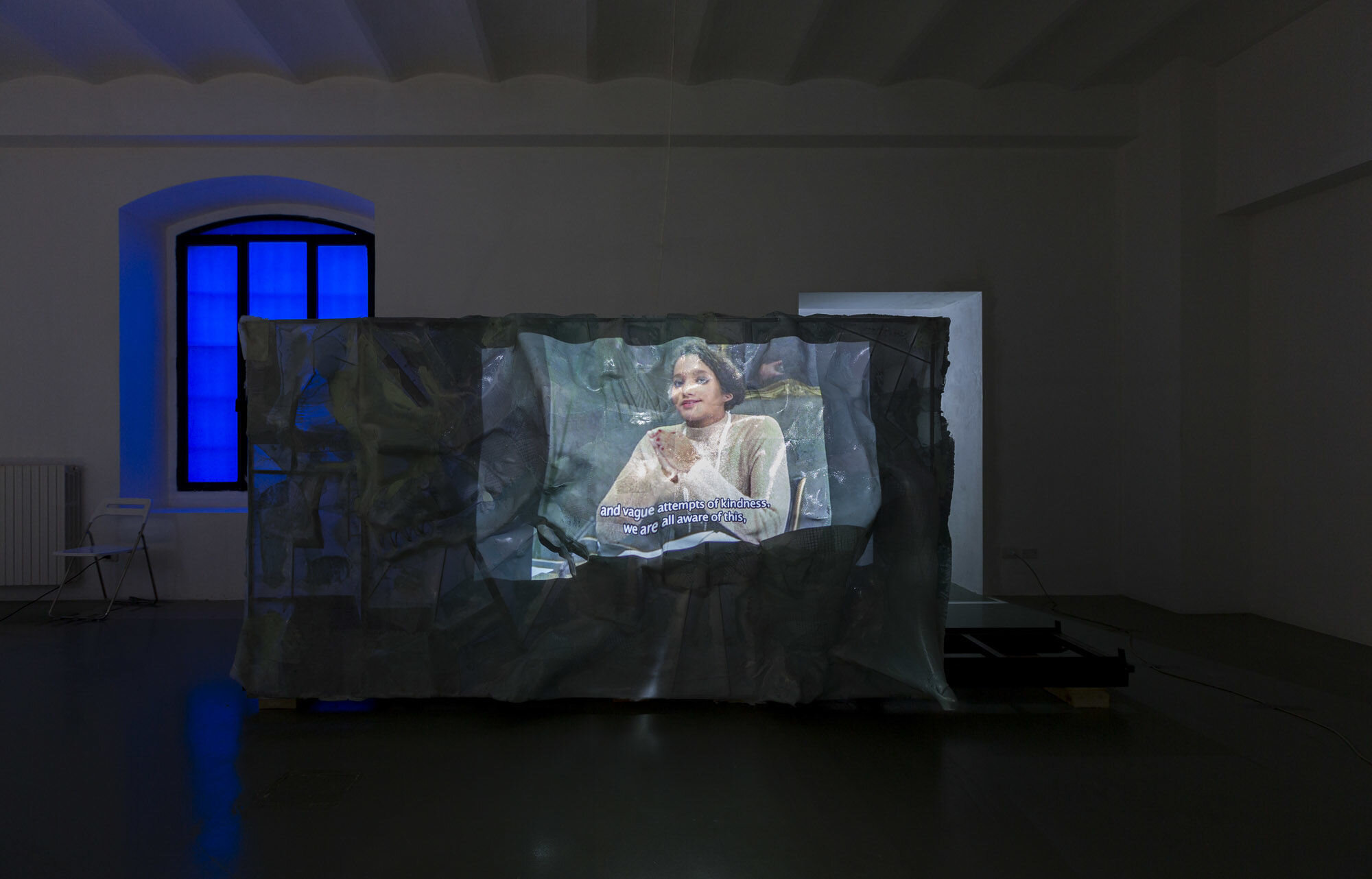  Neïl Beloufa&nbsp;  World Domination , 2015&nbsp; Mixed media installation; video  World Domination , 2012, 19 mins (Courtesy Bad Manners, Paris / Miami / Ibiza)&nbsp; Installation view, ZERO..., Milan, 2015&nbsp; Collection Sandra and Giancarlo Bon