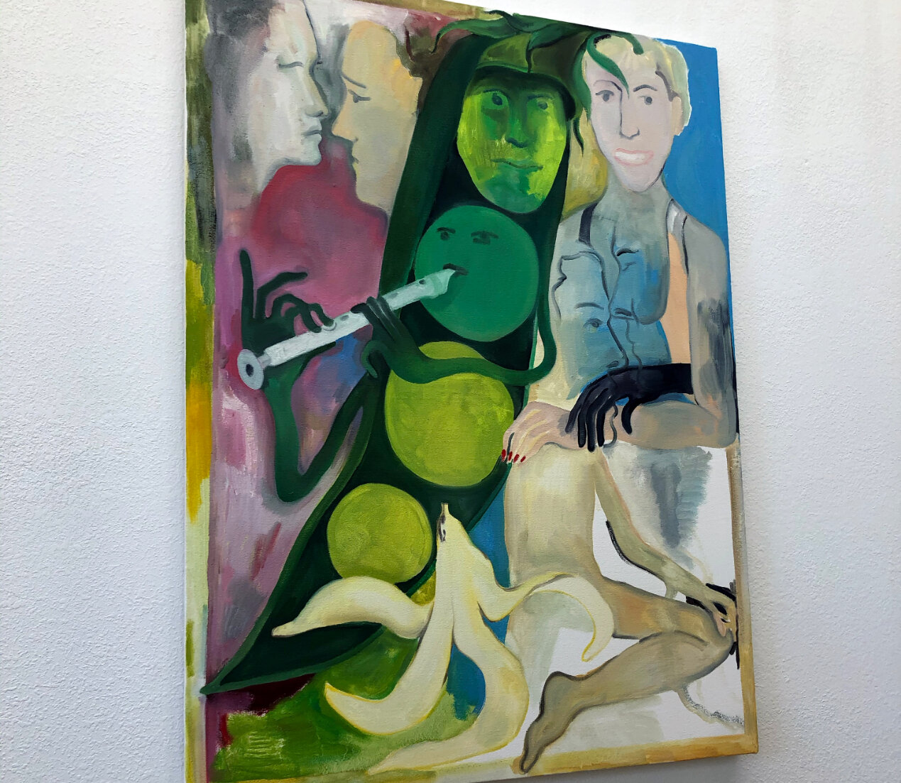  Daniel Ingroff  Green Fuse , 2019  Oil on canvas 36 x 27 inches (91.44 x 68.58 cm)  