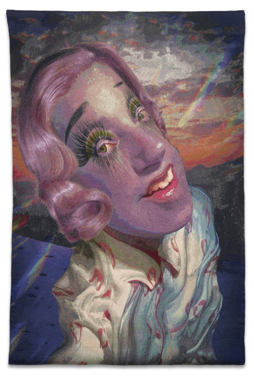  Cindy Sherman   Untitled , 2020  Polyester, wool, acrylic, silk and cotton mercurisé woven together  284 × 190 cm 111 13/16 × 74 13/16 inches  © Cindy Sherman Courtesy Sprüth Magers and Metro Pictures, New York  Photo: Robert Wedemeyer 