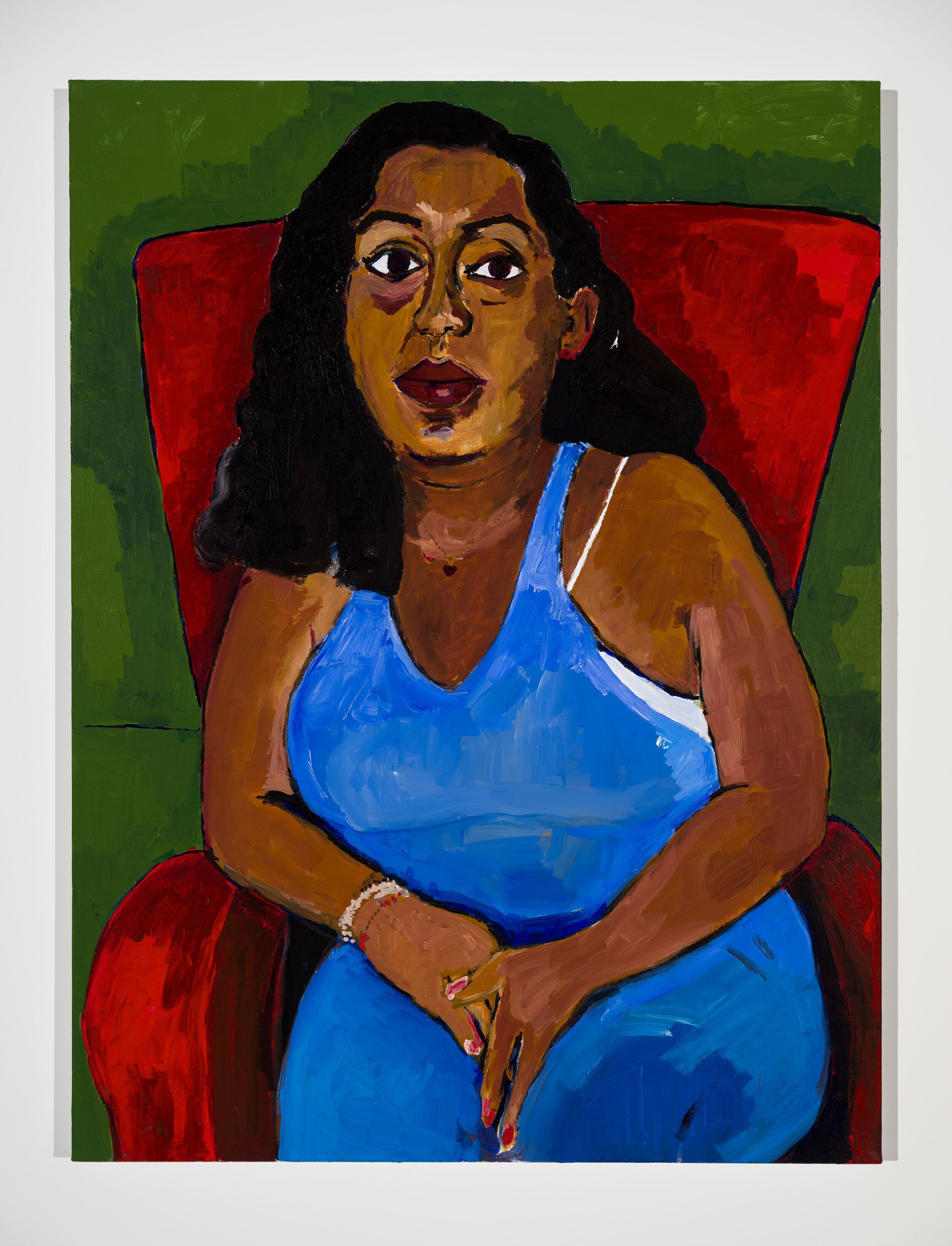  Henry Taylor Portrait of my cousin GF: Dana Gallegos 2020 Acrylic on canvas 121.9 x 91.4 x 3.8 cm / 48 x 36 x 1 1/2 in Photo: Fredrik Nilsen © Henry Taylor Courtesy the artist and Hauser &amp; Wirth 