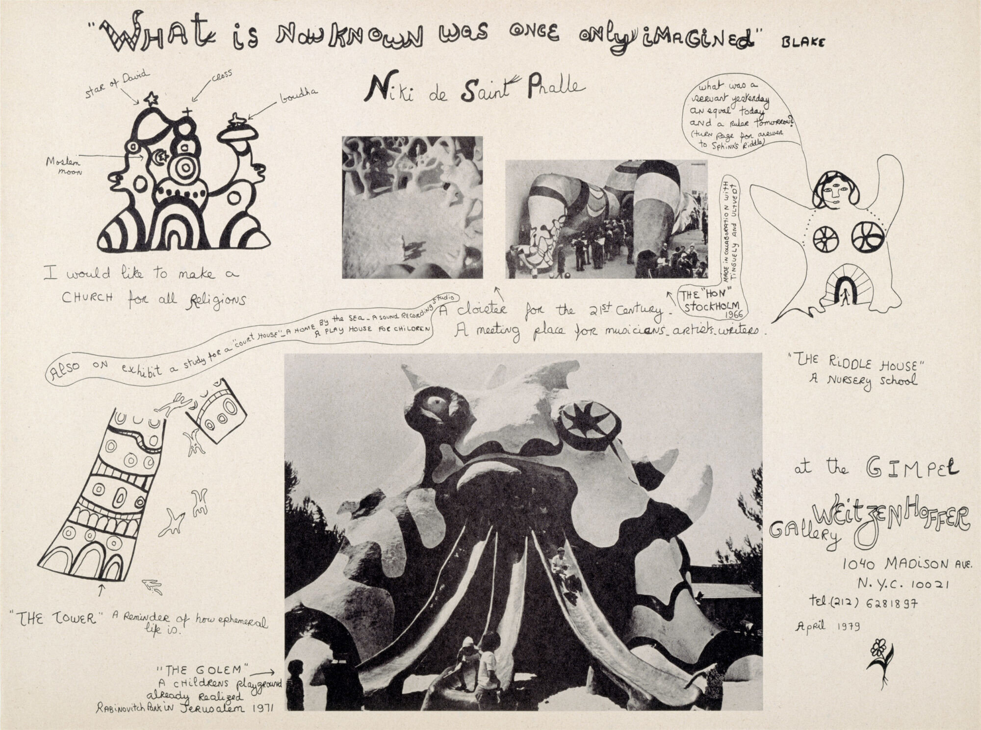  Niki de Saint Phalle  What is now known was once only imagined , 1979 Offset print © 2019 NIKI CHARITABLE ART FOUNDATION Photo: NCAF Archives 