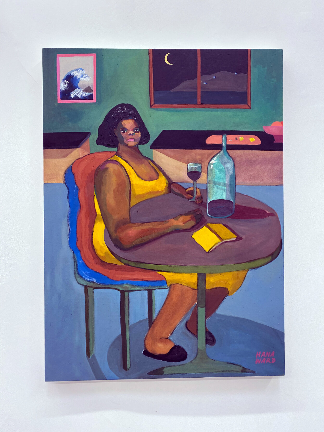  Hana Ward  that drinking-wine-kind-of-thinking , 2021 oil on canvas 37 x 27 in 