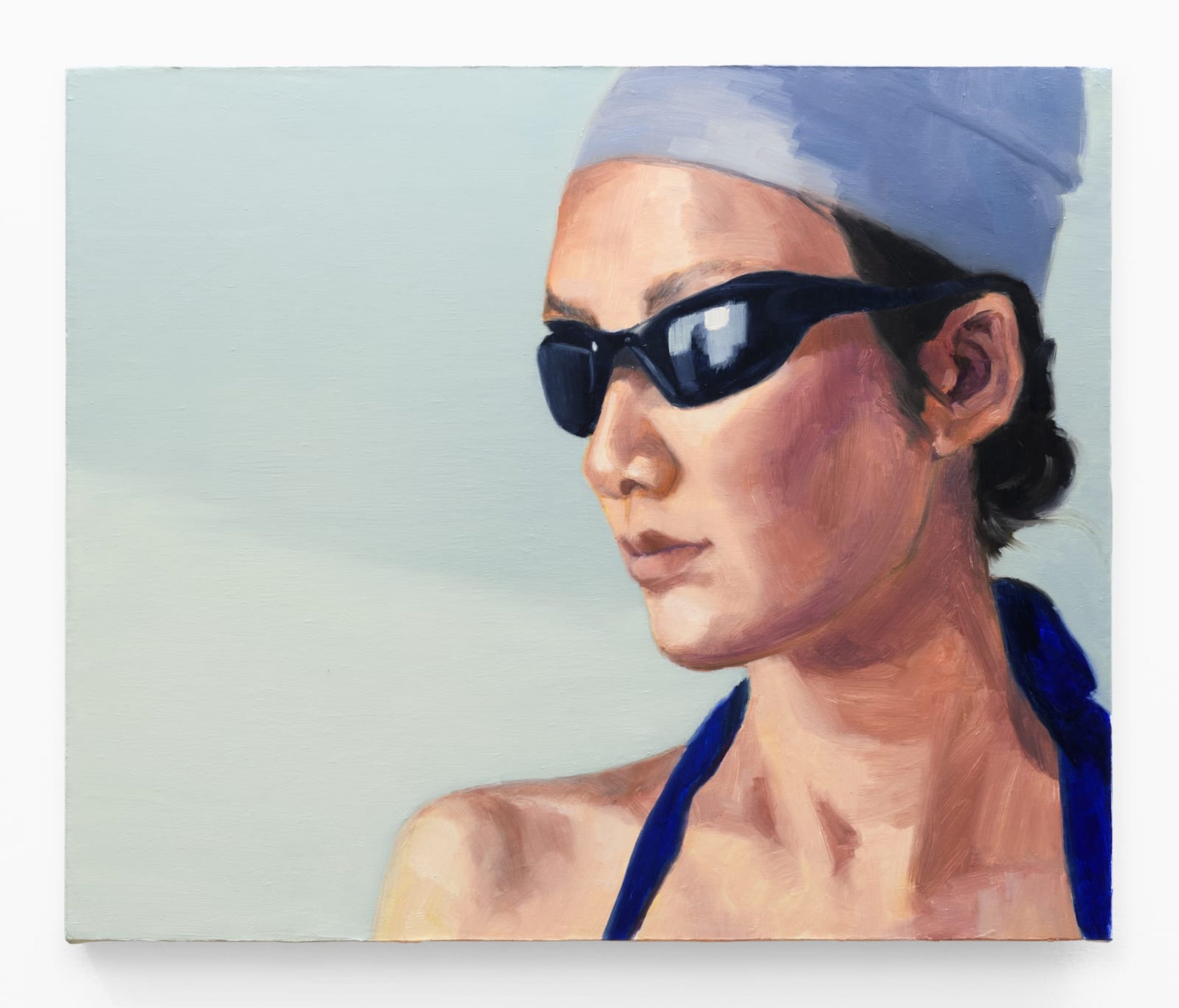  Yuri Yuan  Goggles , 2021 Oil on canvas 20 x 24 in (50.8 x 61 cm) Courtesy of the Artist and Make Room 