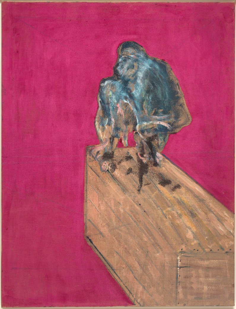  Francis Bacon,  Head I , 1948 Oil and tempera on board, 100.3 x 74.9 cm Lent by The Metropolitan Museum of Art, Bequest of Richard S. Zeisler, 2007 (2007.247.1) © The Estate of Francis Bacon. All rights reserved, DACS/Artimage 2021. Photo: Prudence 