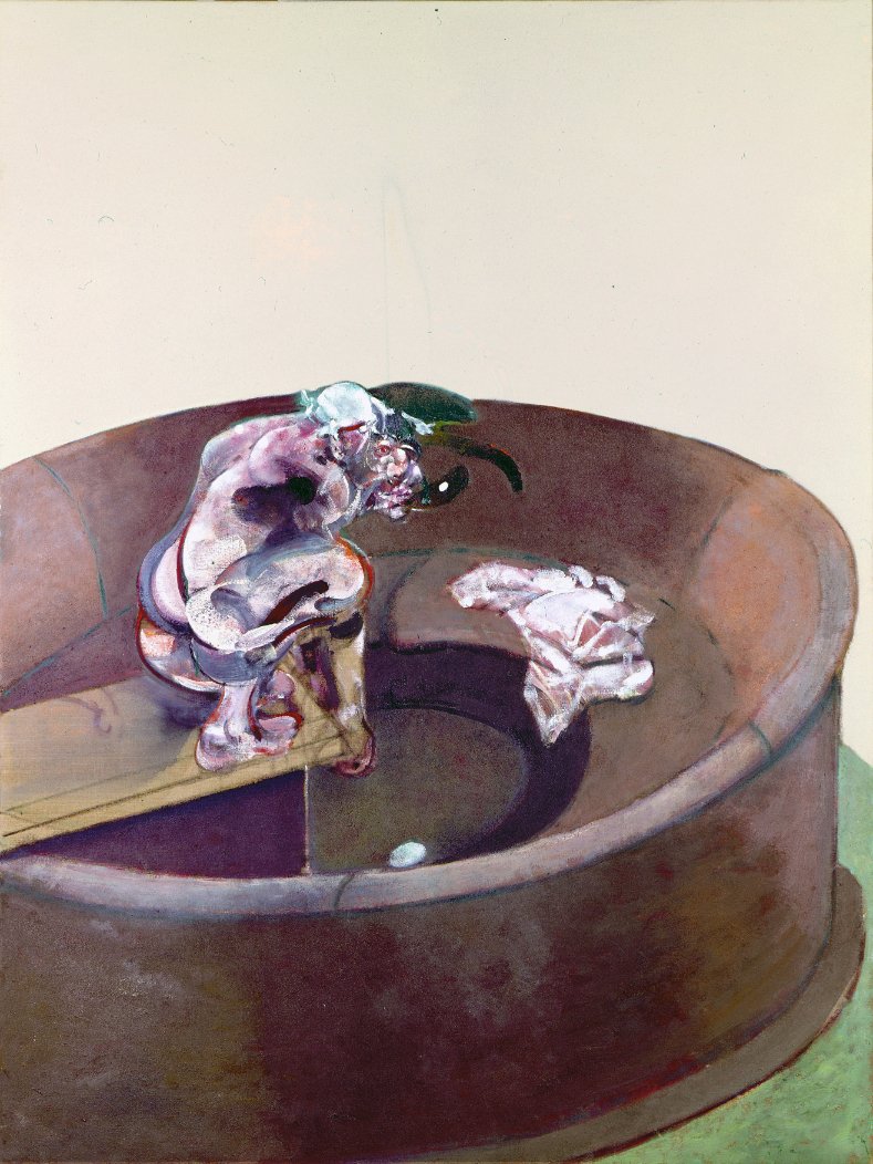  Francis Bacon,  Portrait of George Dyer Crouching , 1966 Oil on canvas, 198 x 147 cm Private collection &nbsp; © The Estate of Francis Bacon. All rights reserved, DACS/Artimage 2021. Photo: Prudence Cuming Associates Ltd 