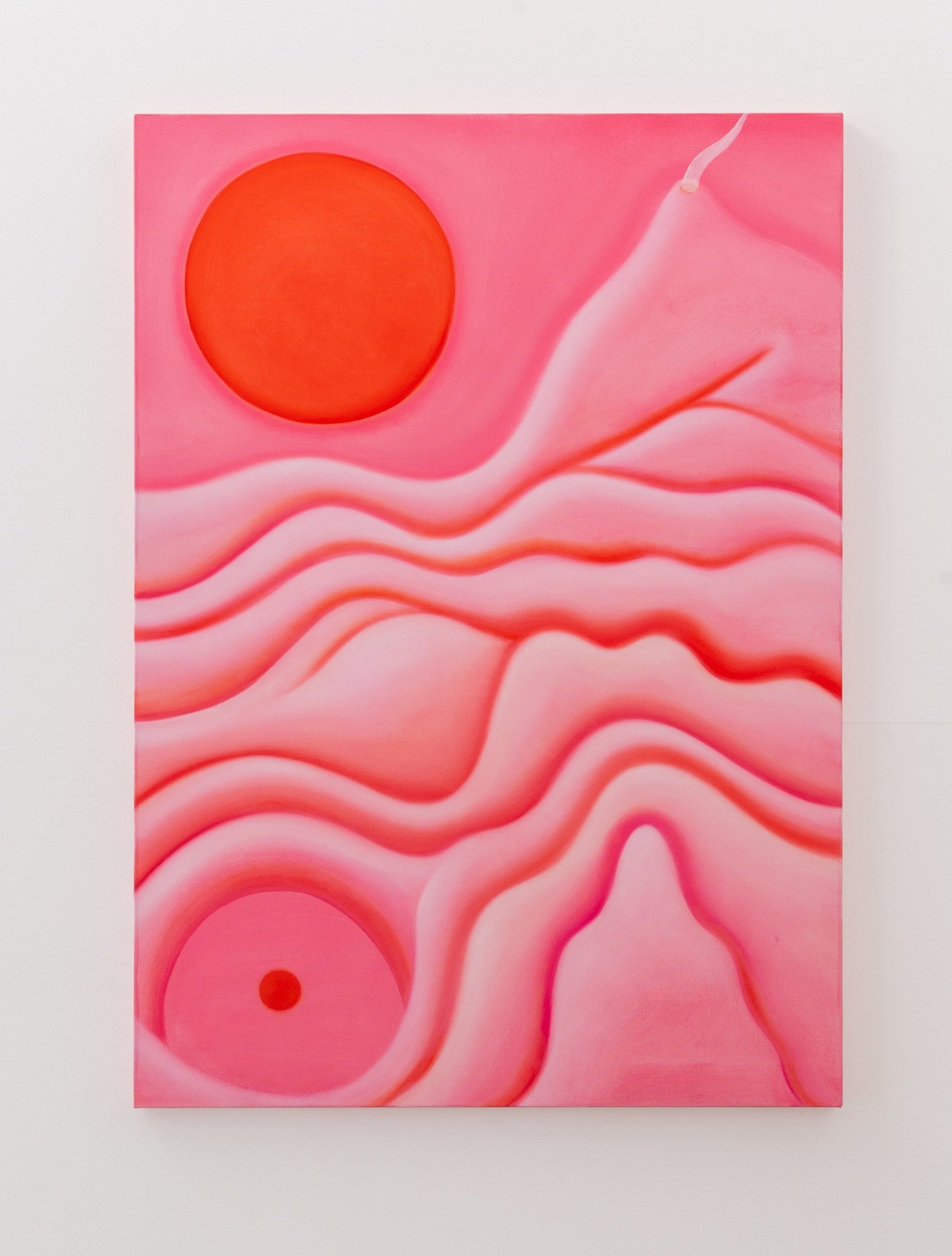  Camilla Engström,  Pink Dreams , 2022. Oil on canvas. Dimensions: 140h x 100w cm. Image courtesy Carl Kostyál, London and Stockholm 