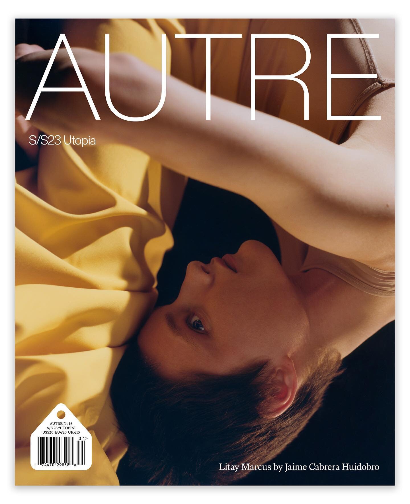 Autre is thrilled to present the seventh cover of the UTOPIA issue (SS23). Pre0rder 🔗 in bio 🔅A fascinating exploration of better worlds and their meanings across nearly 400 pages. 

Featuring Litay Marcus photographed by @jaimecabrerahuidobro &mda