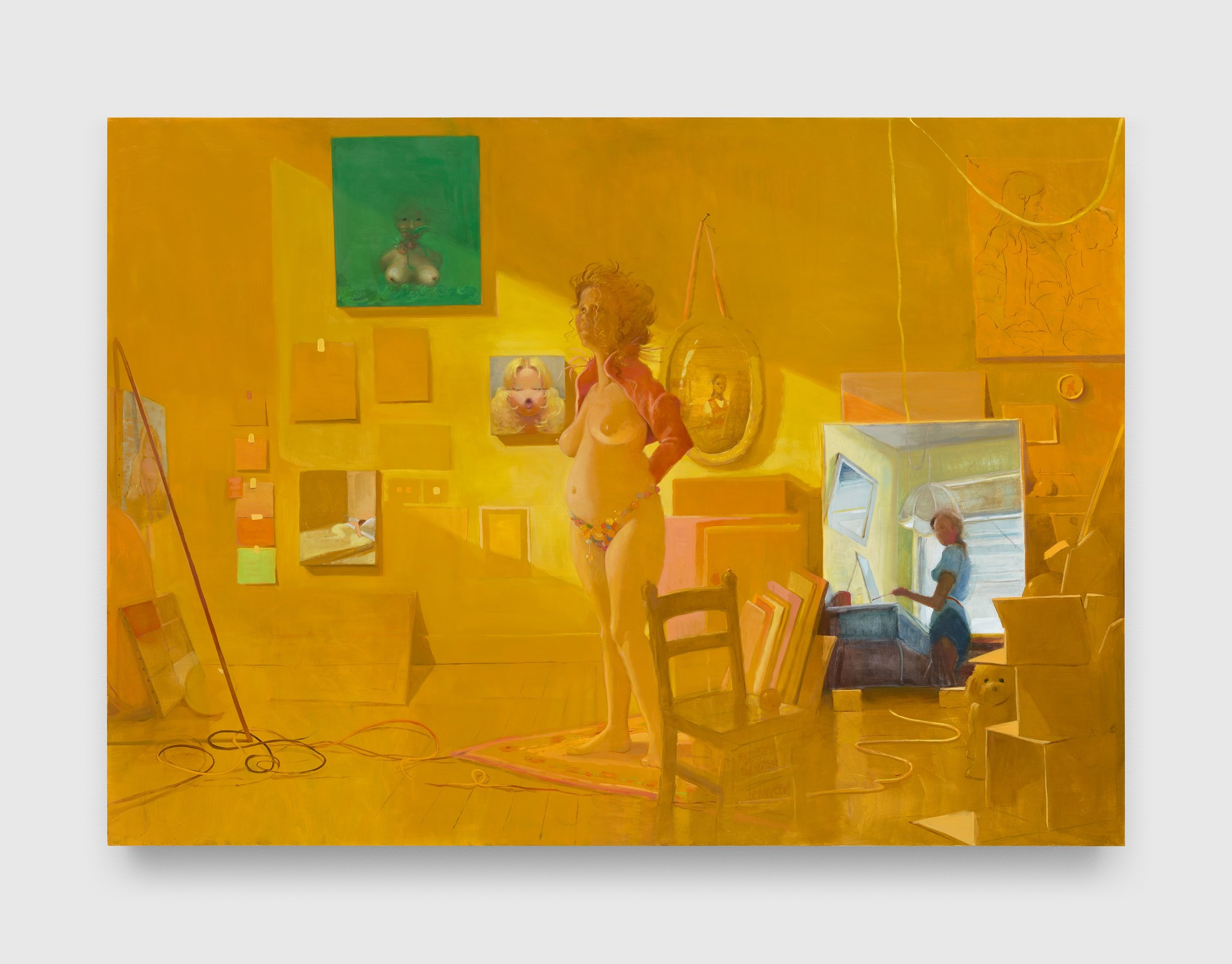  Lisa Yuskavage,  Golden Studio , 2023 © Lisa Yuskavage. Courtesy the artist and David Zwirner. 