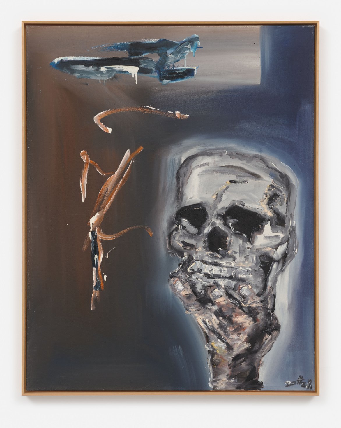   Werner Büttner   Moderne Kunst I , 1981 oil on canvas 39 3/8 x 31 1/8 in / 40 1/4 x 32 1/8 x 1 1/2 in. (framed) © Werner Büttner, courtesy Private Collection and Galerie Max Hetzler Berlin | Paris | London. Photo: def image 