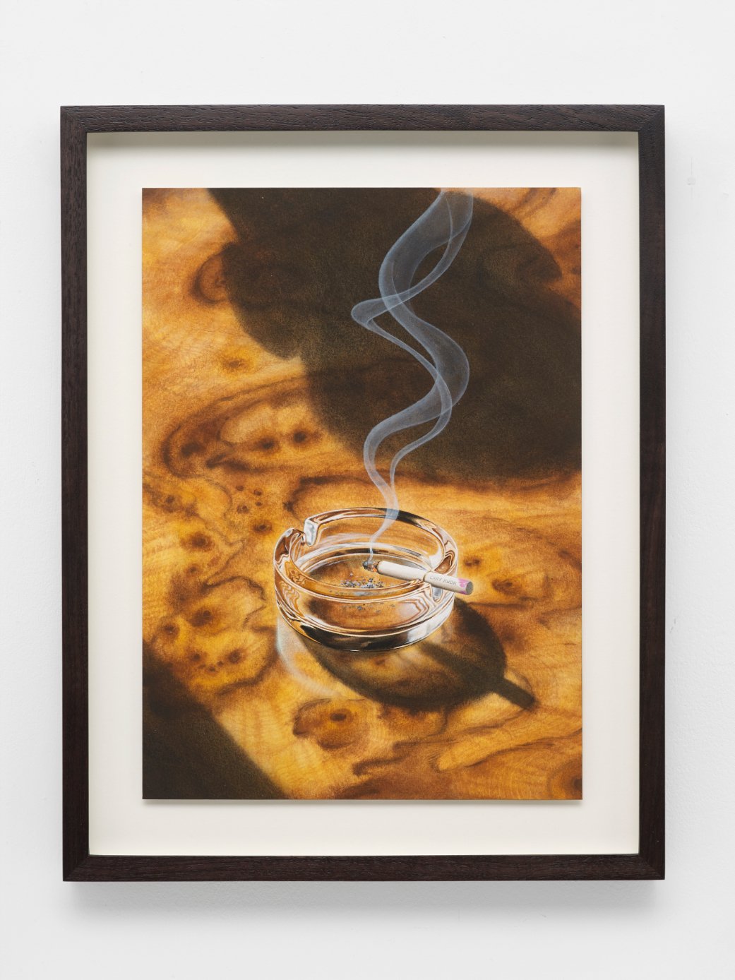  Cary Kwok  One Cigarette in an Ashtray - Chapter 2  (2023)   Acrylic and ink on paper, artist’s frame 42 x 32.6 x 4.5 cm / 16.5 x 12.8 x 1.8 Image courtesy of Herald St and Artist  