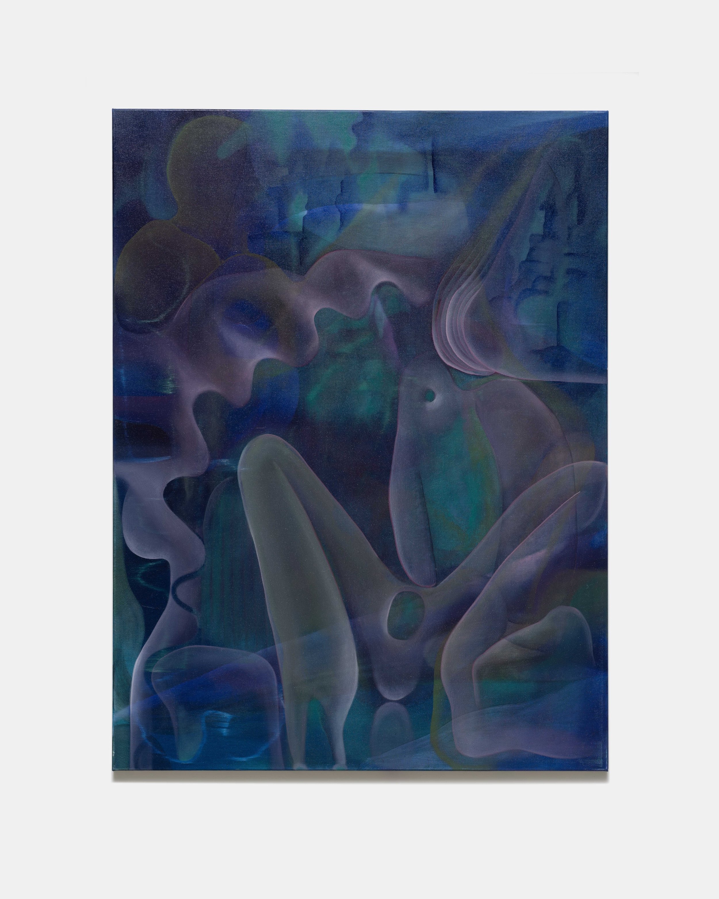  Ada Roth,  Spread , 2023, oil on canvas, 91.44h x 121.92w cm 36h x 48w in 